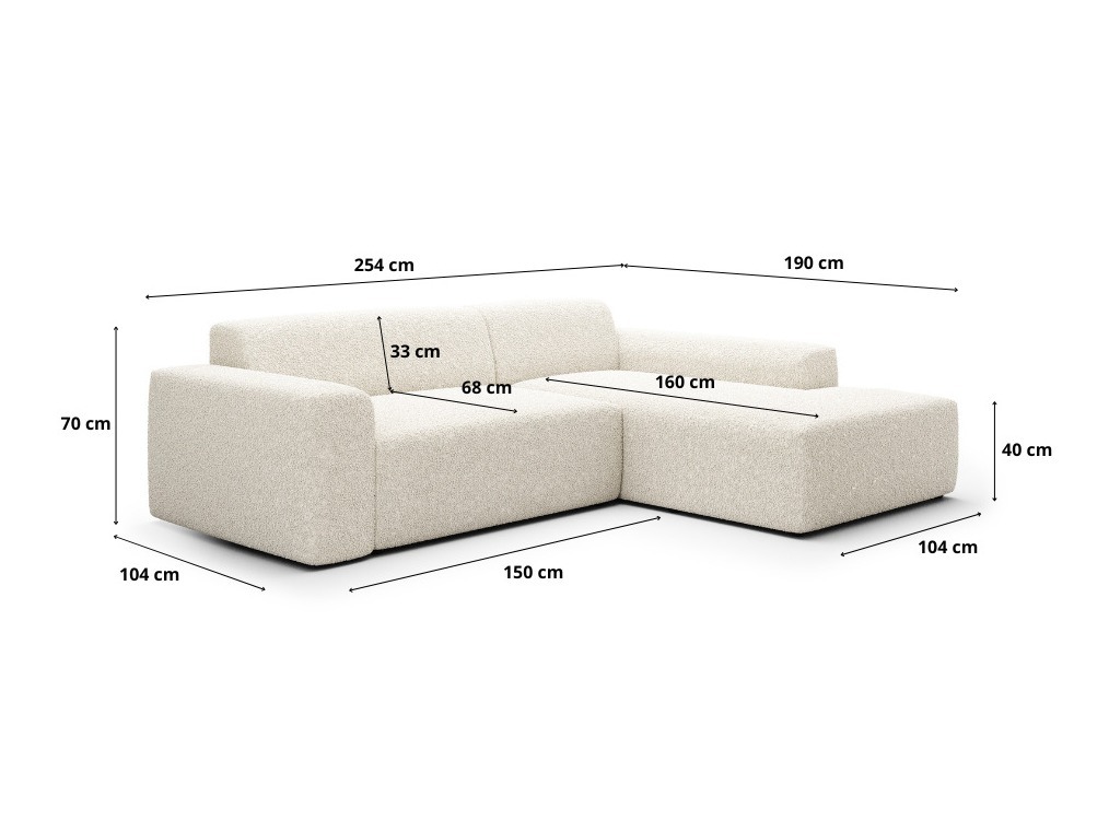 Canapé d'angle modulaire Romenoi 101 (Centaur 01)
