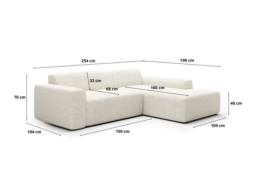 Canapé d'angle modulaire Romenoi 101 (Centaur 06)