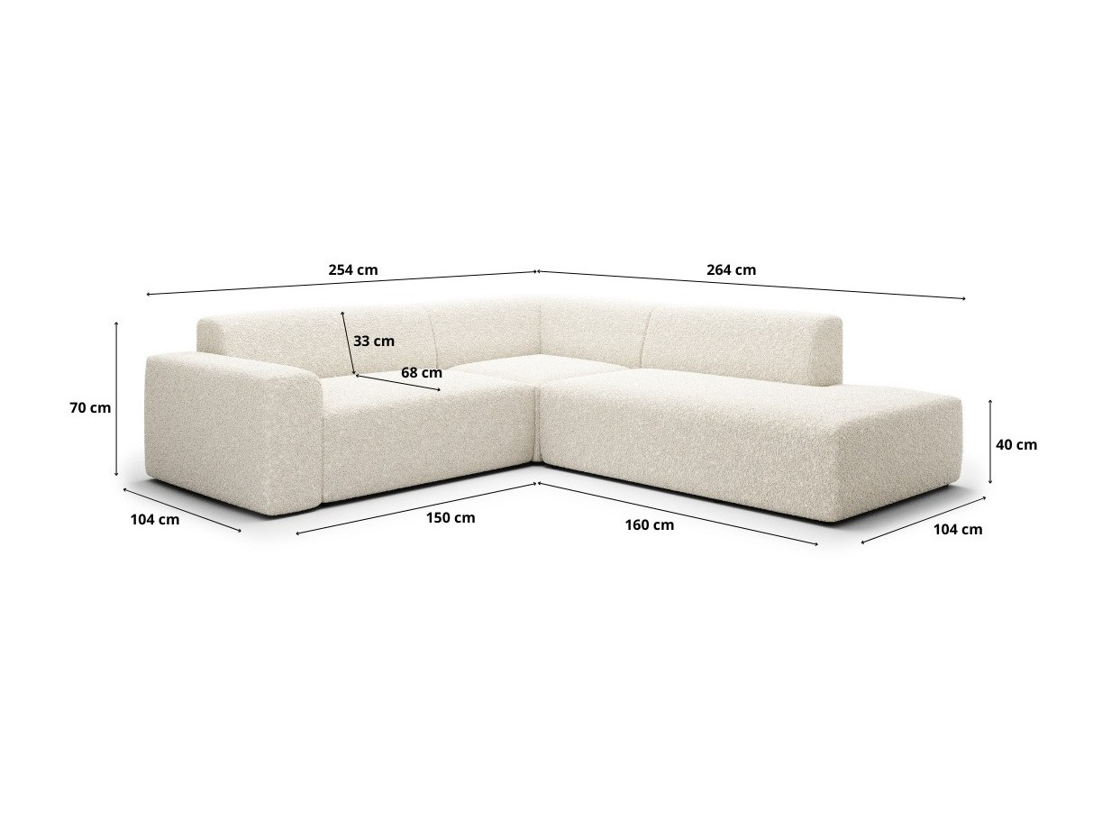 Canapé d'angle modulaire Romenoi 103 (Centaur 01)