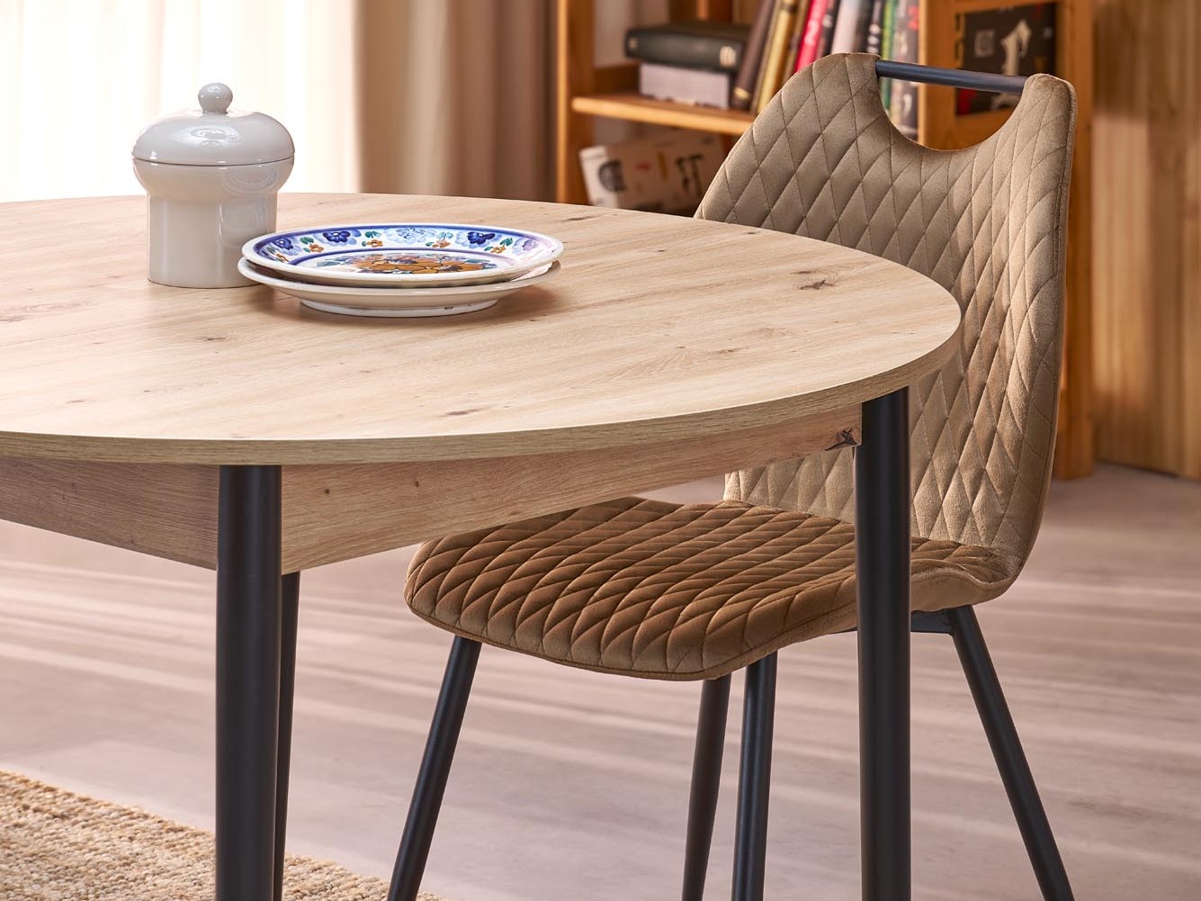 Chaise Houston 2069 (Beige + Noir)