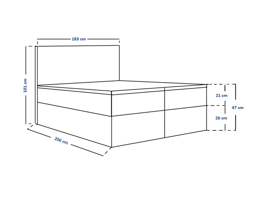 Lit boxspring Franklin 167 (Sawana 05)