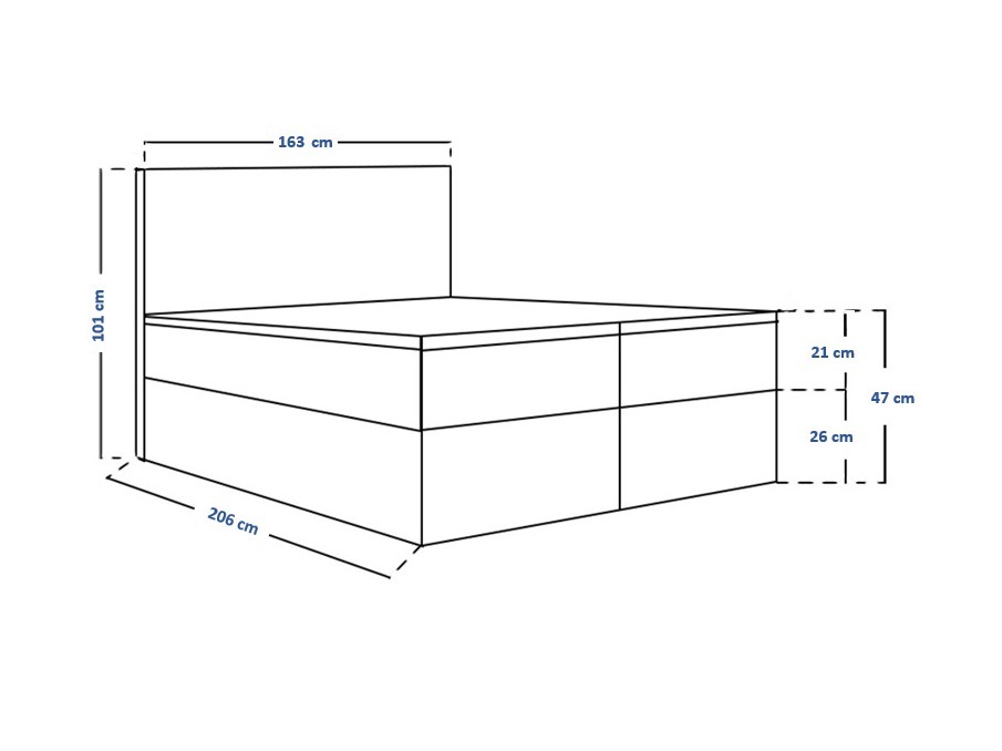 Lit boxspring Franklin 167 (Sawana 21)