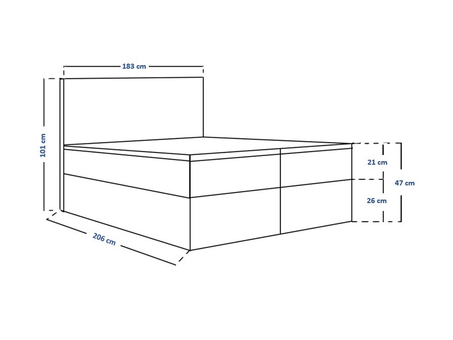 Lit boxspring Franklin 167 (Sawana 61)