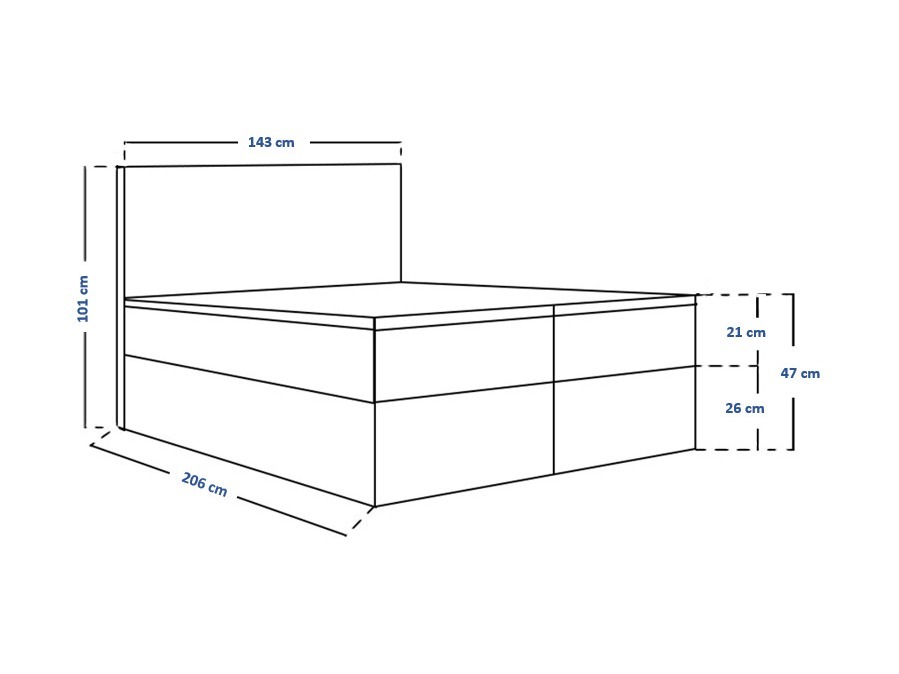 Lit boxspring Franklin 167 (Sawana 80)