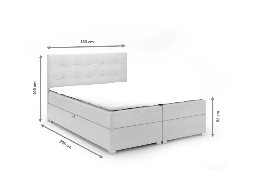 Lit boxspring Franklin 169 (Cover 70)
