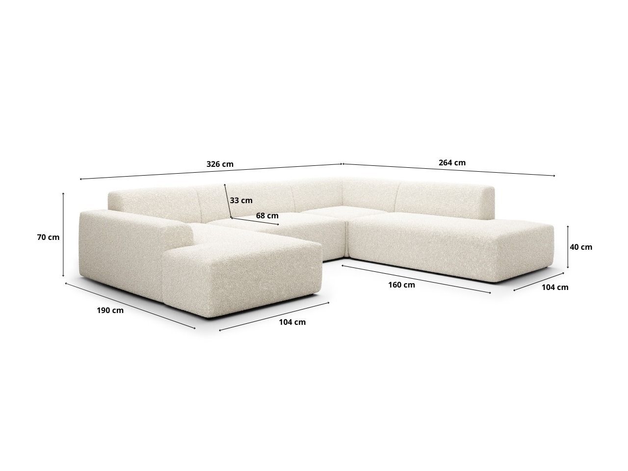 Canapé d'angle modulaire Romenoi 104 (Centaur 14)