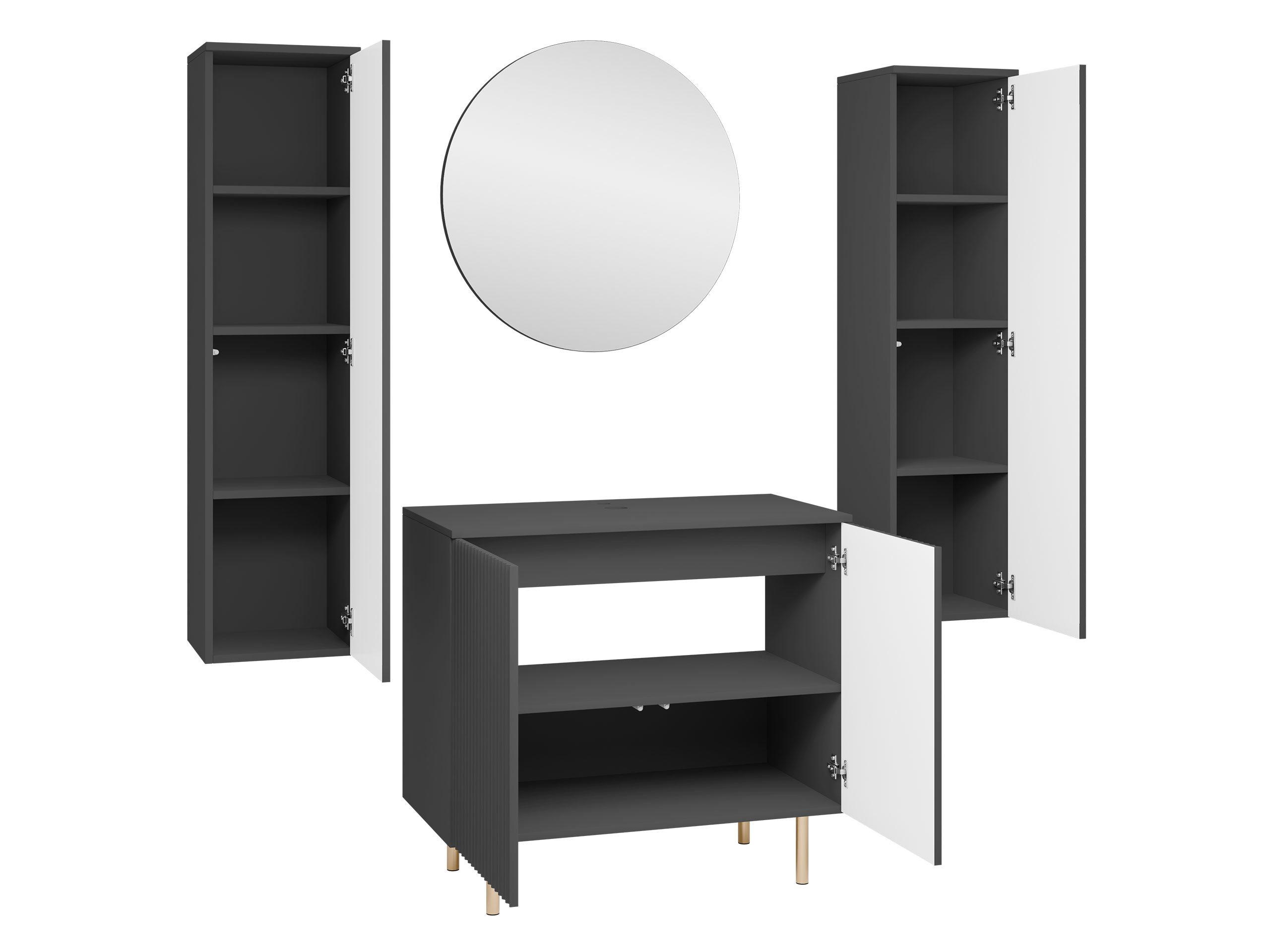 Ensemble de salle de bain Decus IV (Noir)