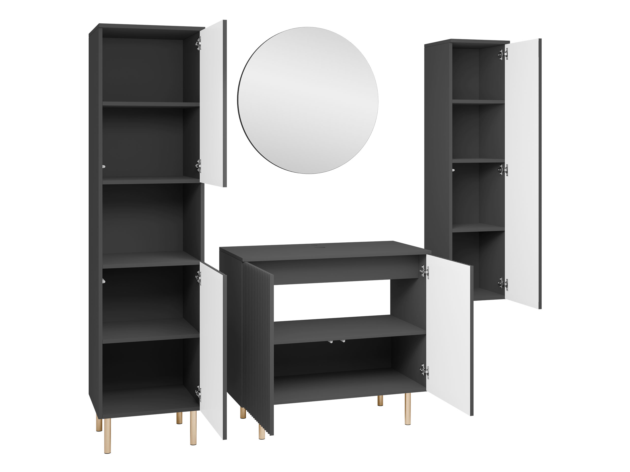 Ensemble de salle de bain Decus V (Noir)