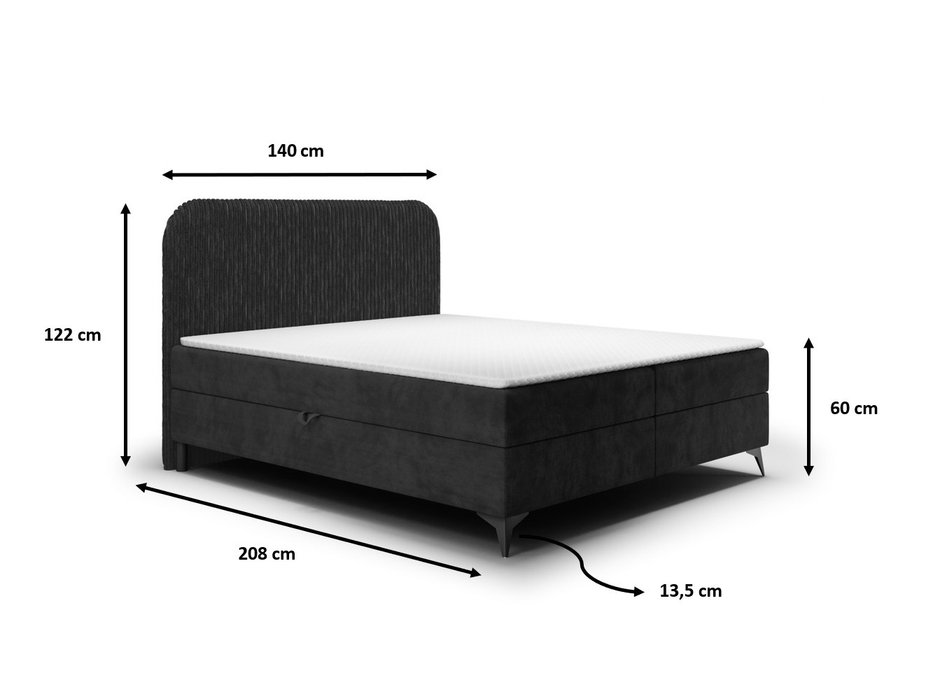 Lit boxspring Franklin 173 (Tilia 03 + Manila 01)