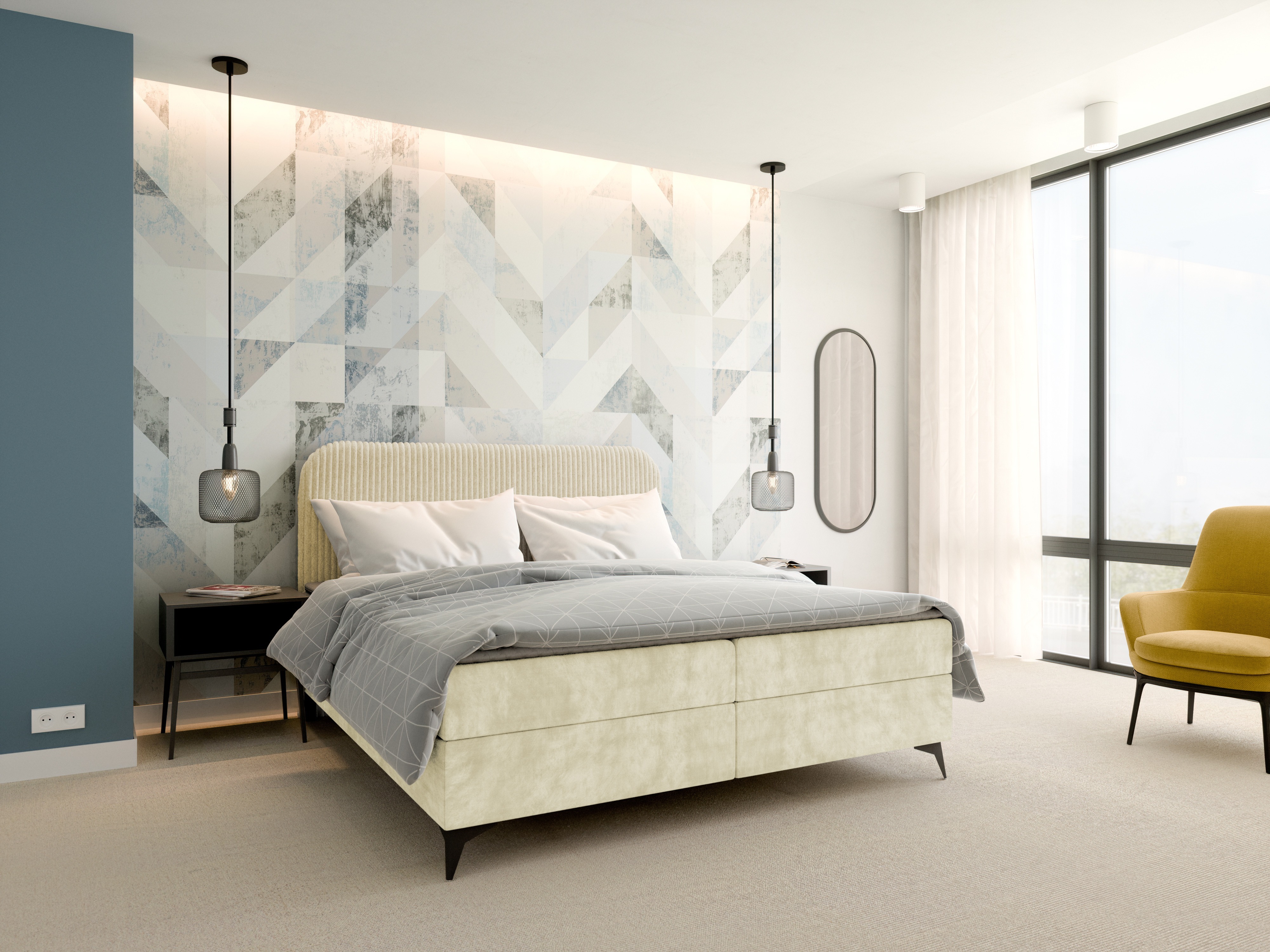 Lit boxspring Franklin 173 (Tilia 03 + Manila 01)