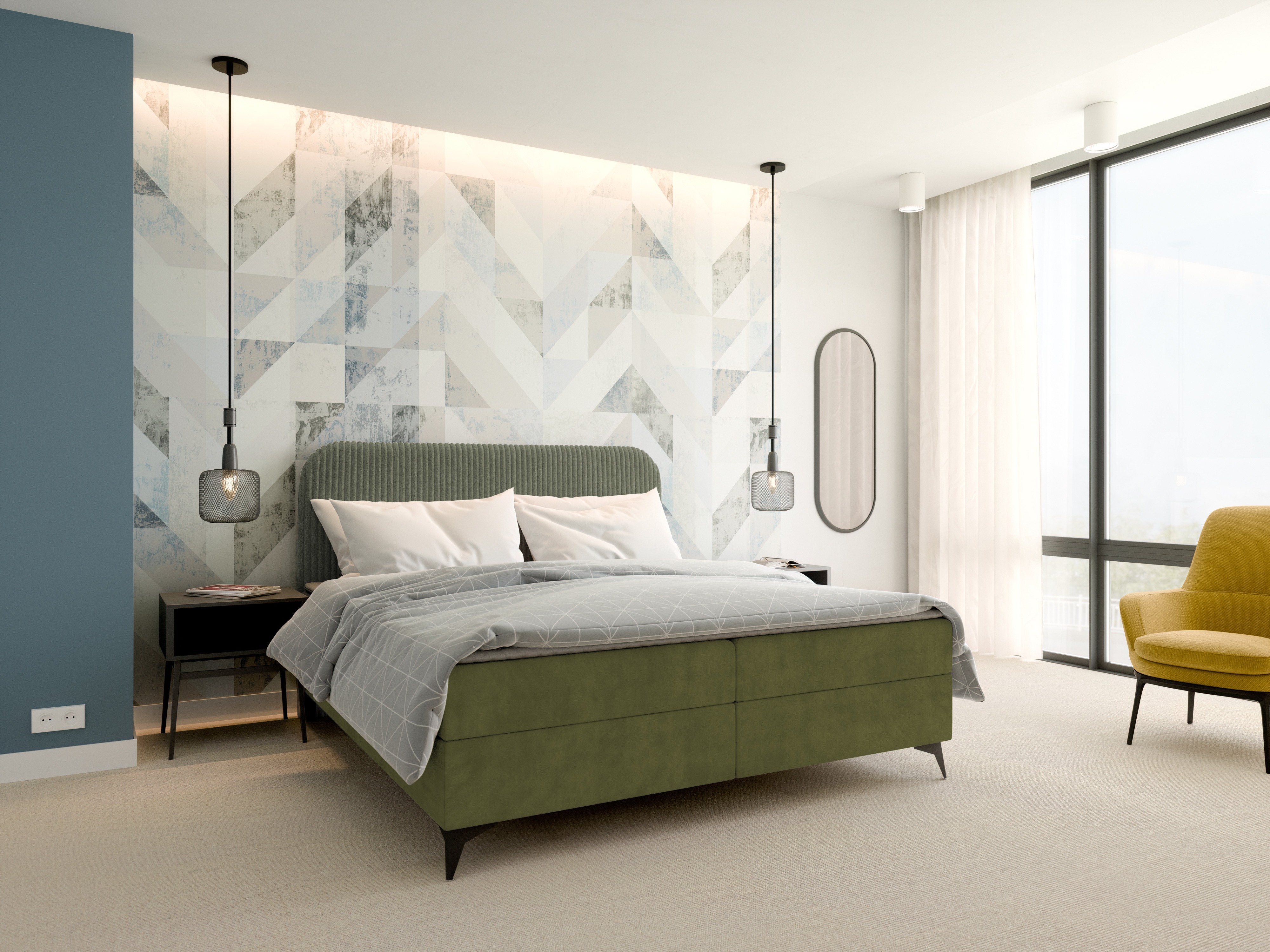 Lit boxspring Franklin 173 (Tilia 37 + Manila 34)