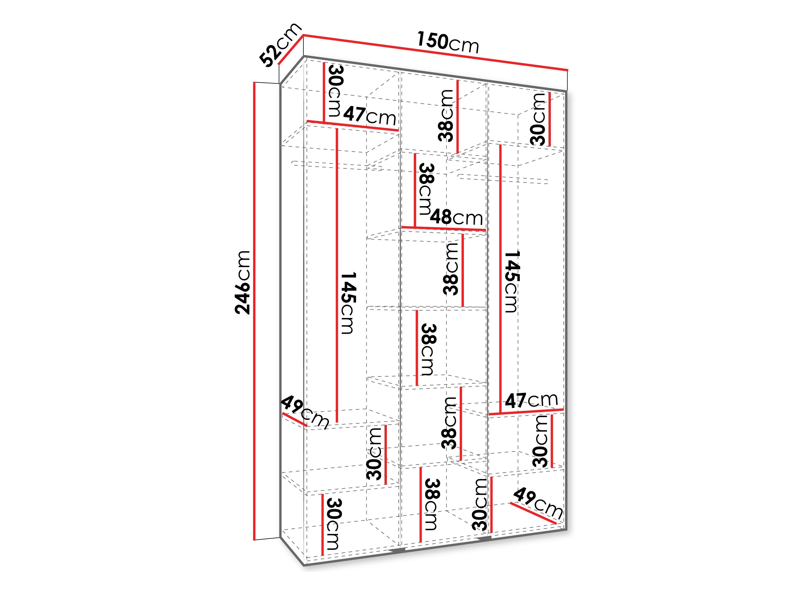 Armoire Hartford 563 (Cachemire)