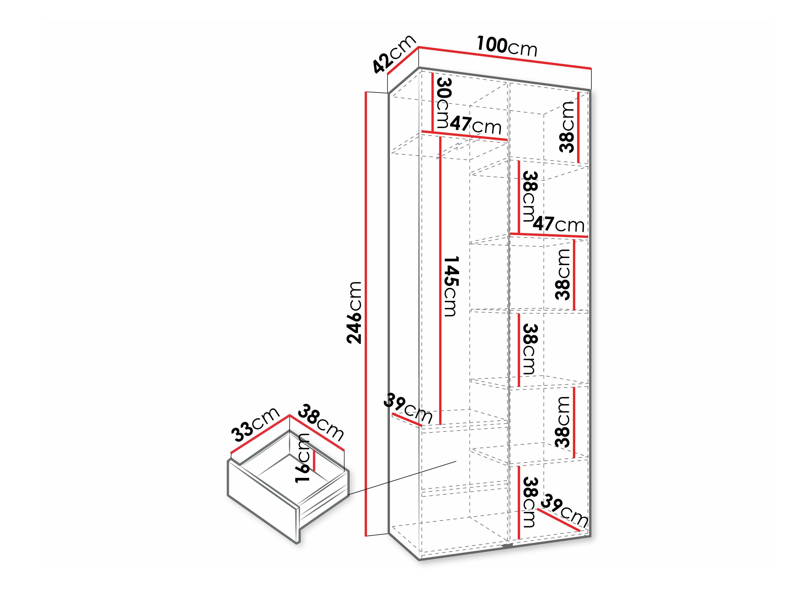 Armoire Hartford 572 (Cachemire)