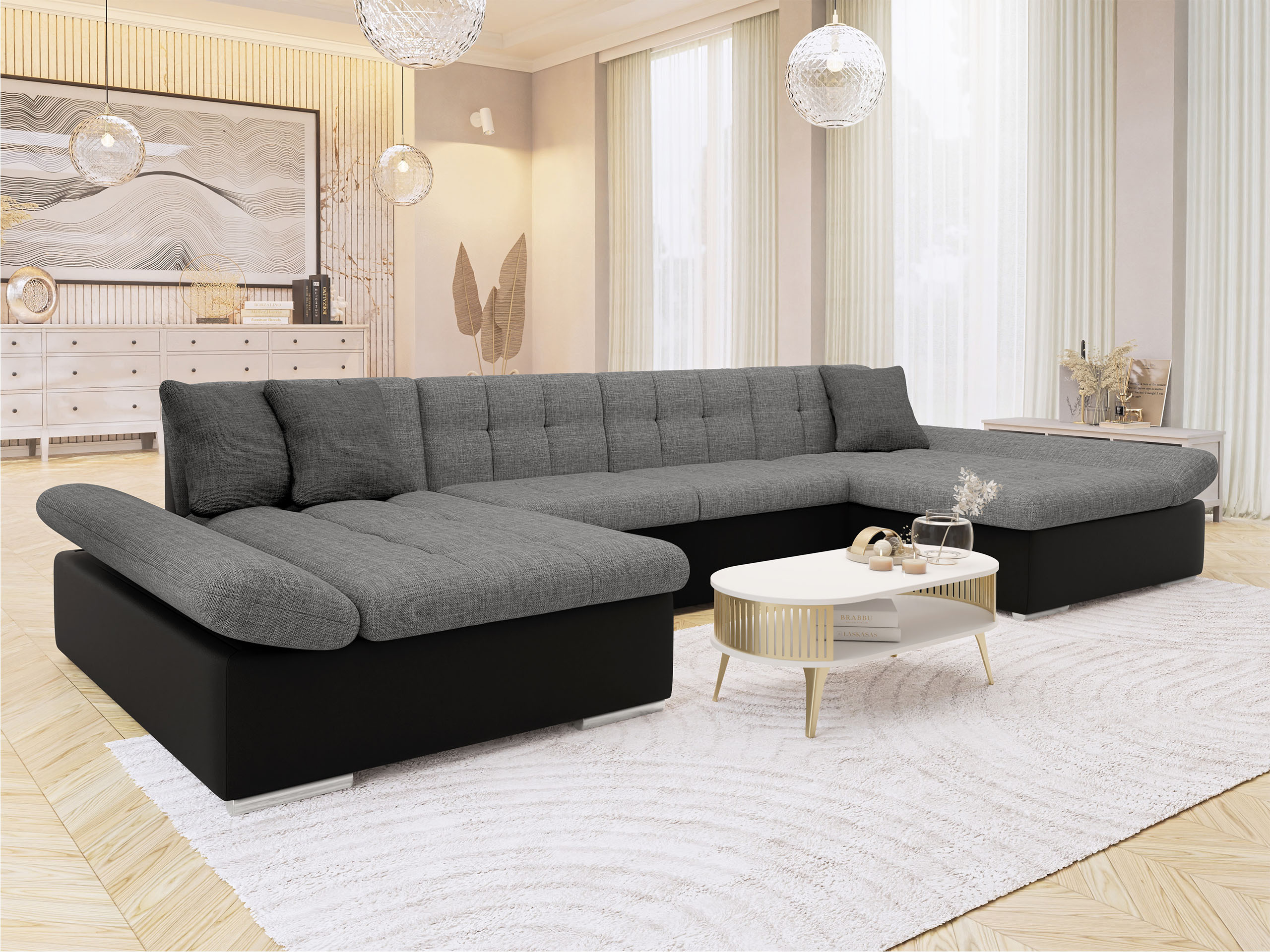 Canapé d'angle Comfivo Ficus I (Soft 011 + Lux 05 + Lux 06)
