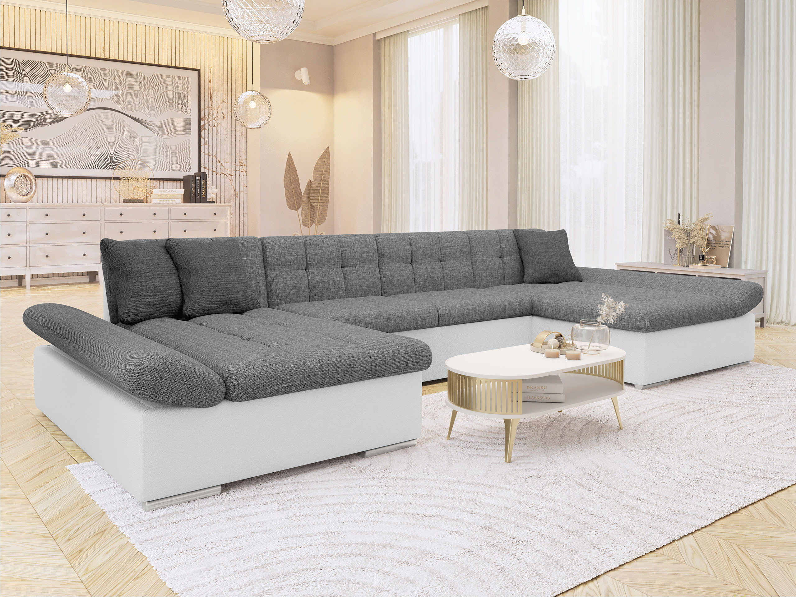 Canapé d'angle Comfivo Ficus I (Soft 017 + Lux 05 + Lux 06)