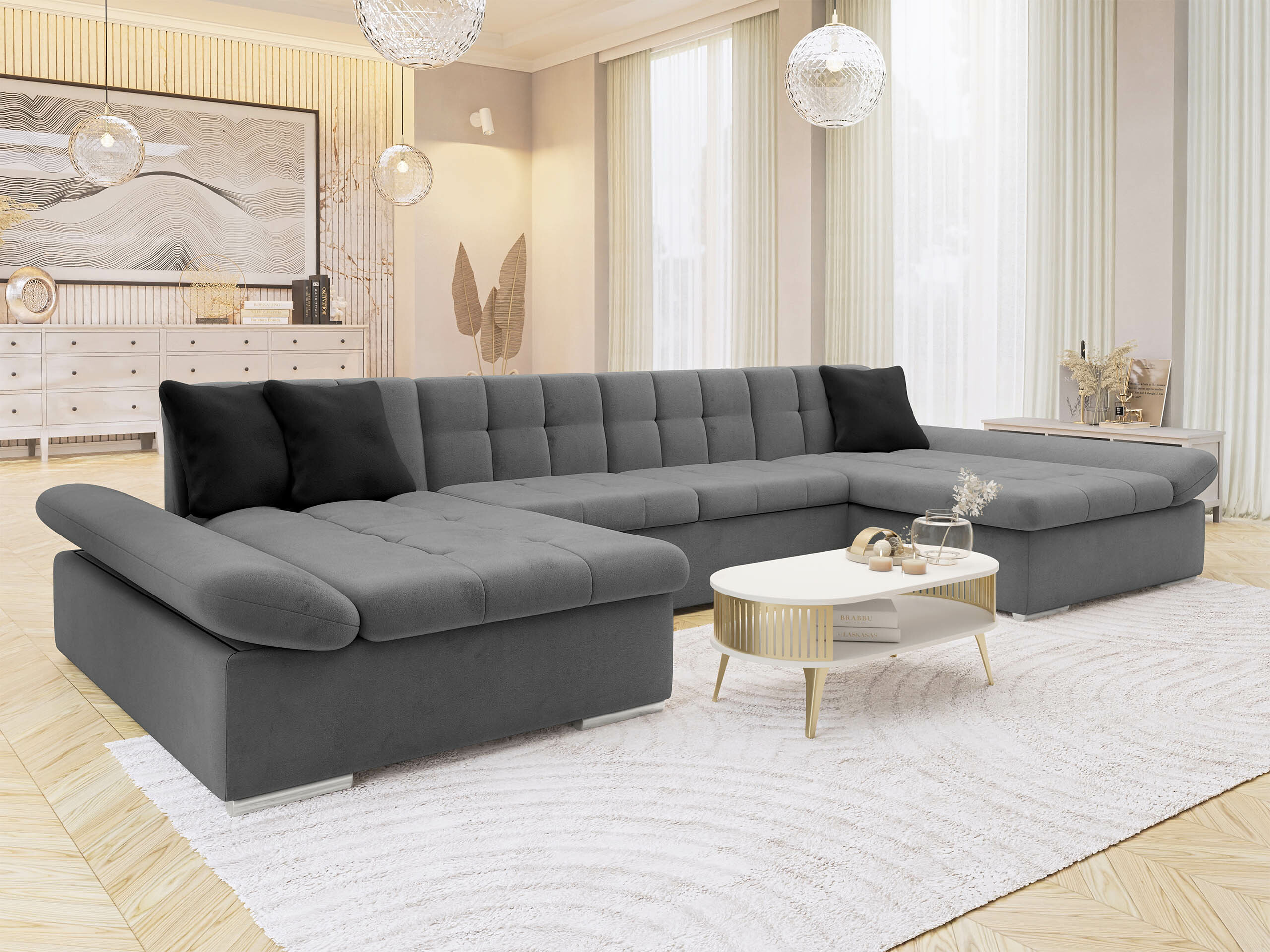 Canapé d'angle Comfivo Ficus (Magic Velvet 2217 + Magic Velvet 2219)