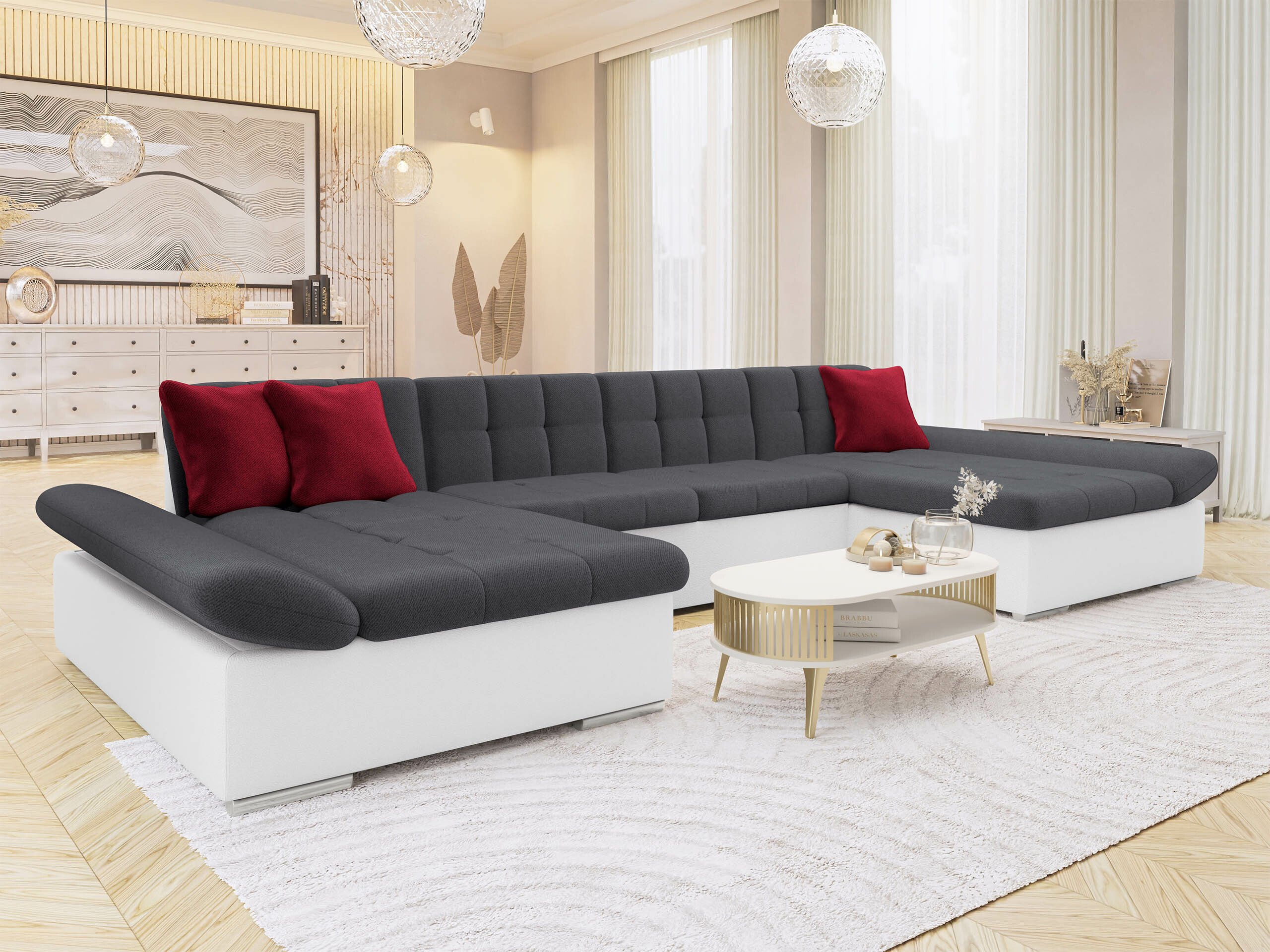 Canapé d'angle Comfivo Ficus (Soft 017 + Kronos 22 + Kronos 02)