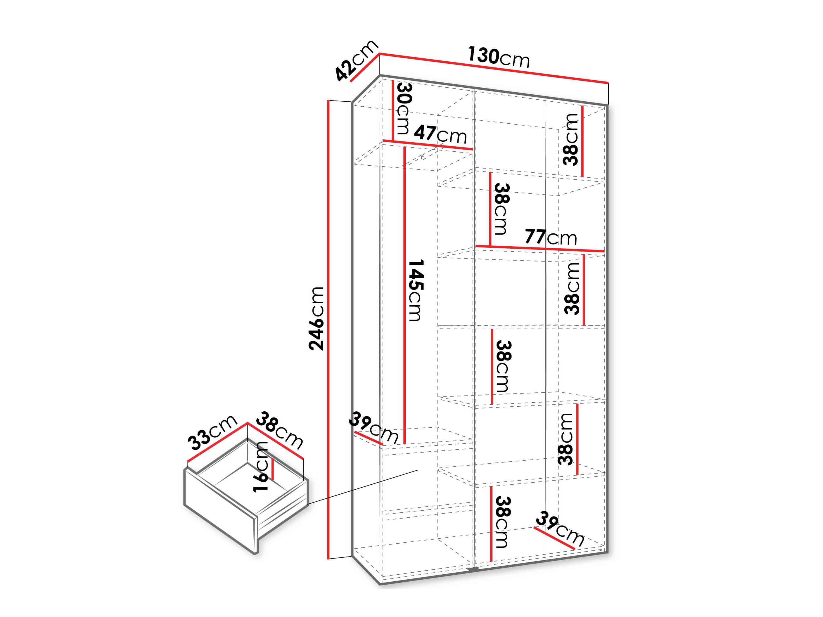 Armoire Hartford 544 (Blanc)