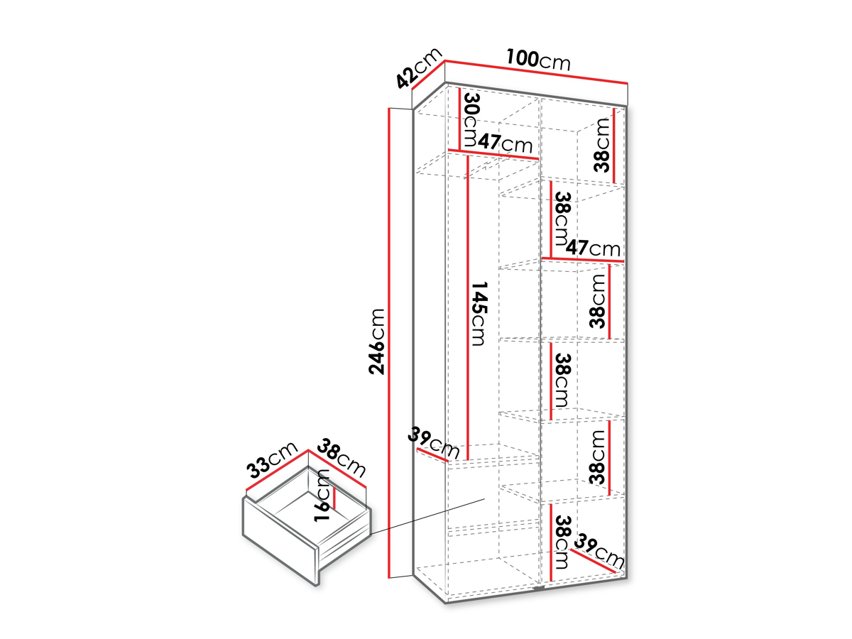 Armoire Hartford 569 (Blanc)