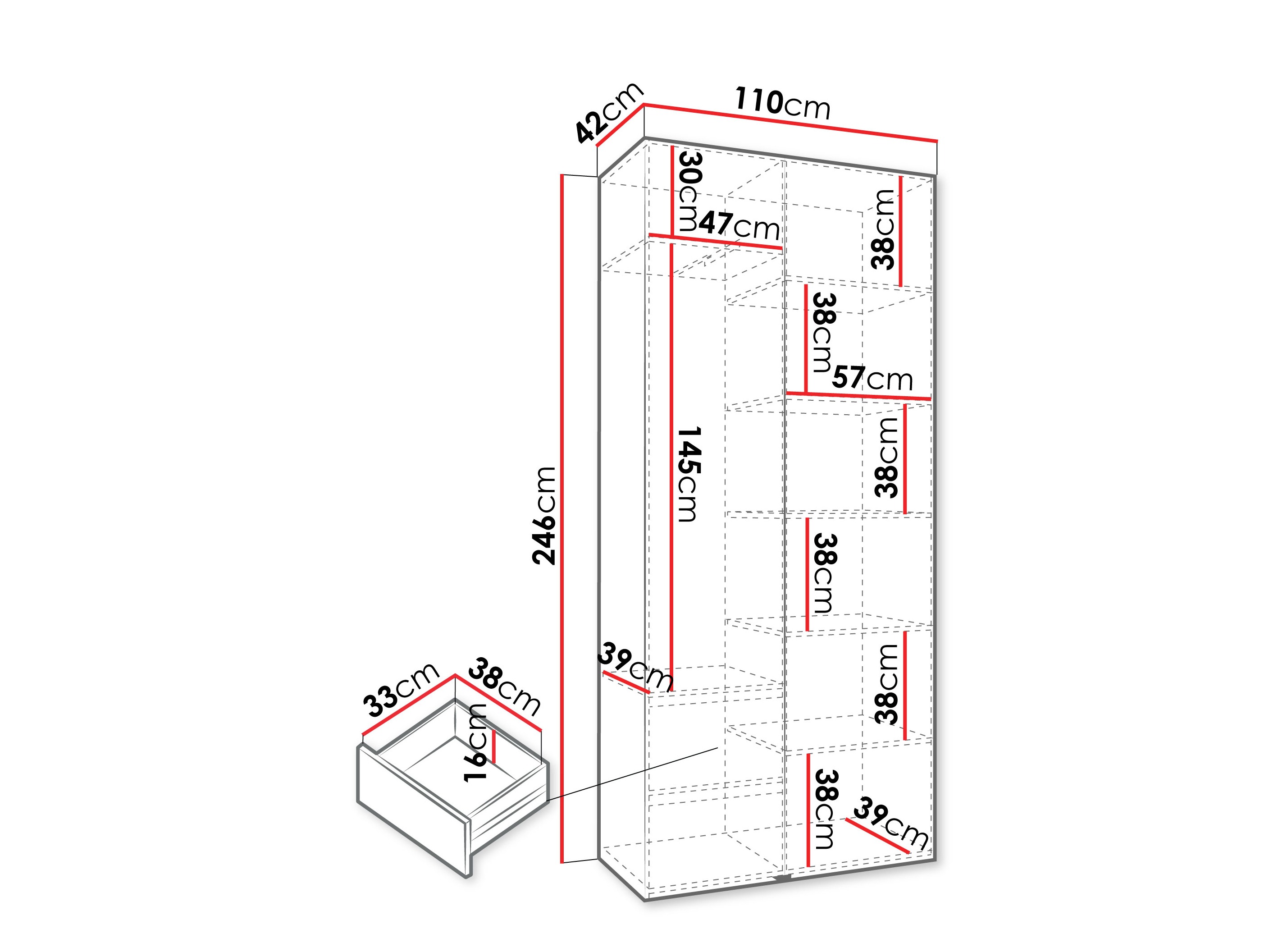 Armoire Hartford 569 (Cachemire)