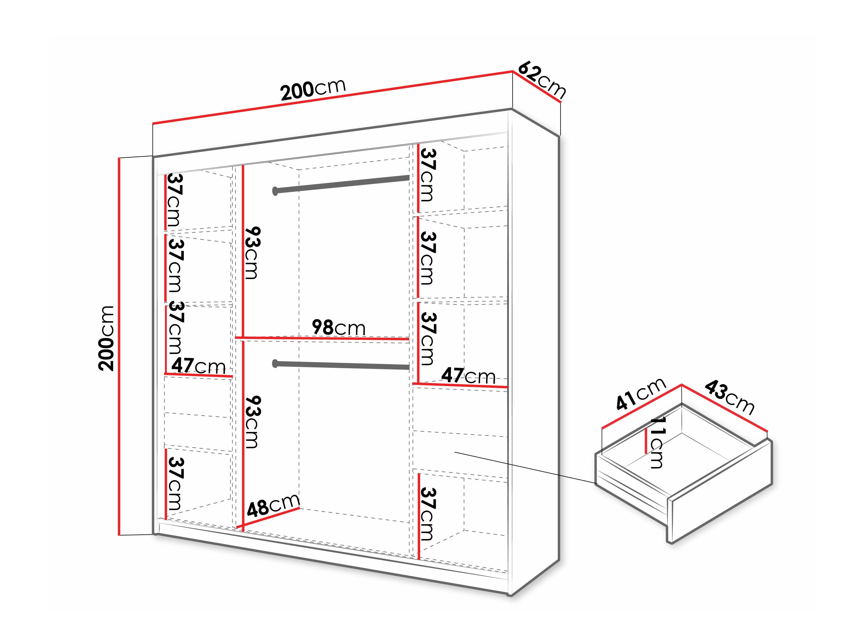Armoire Hartford 576 (Blanc)