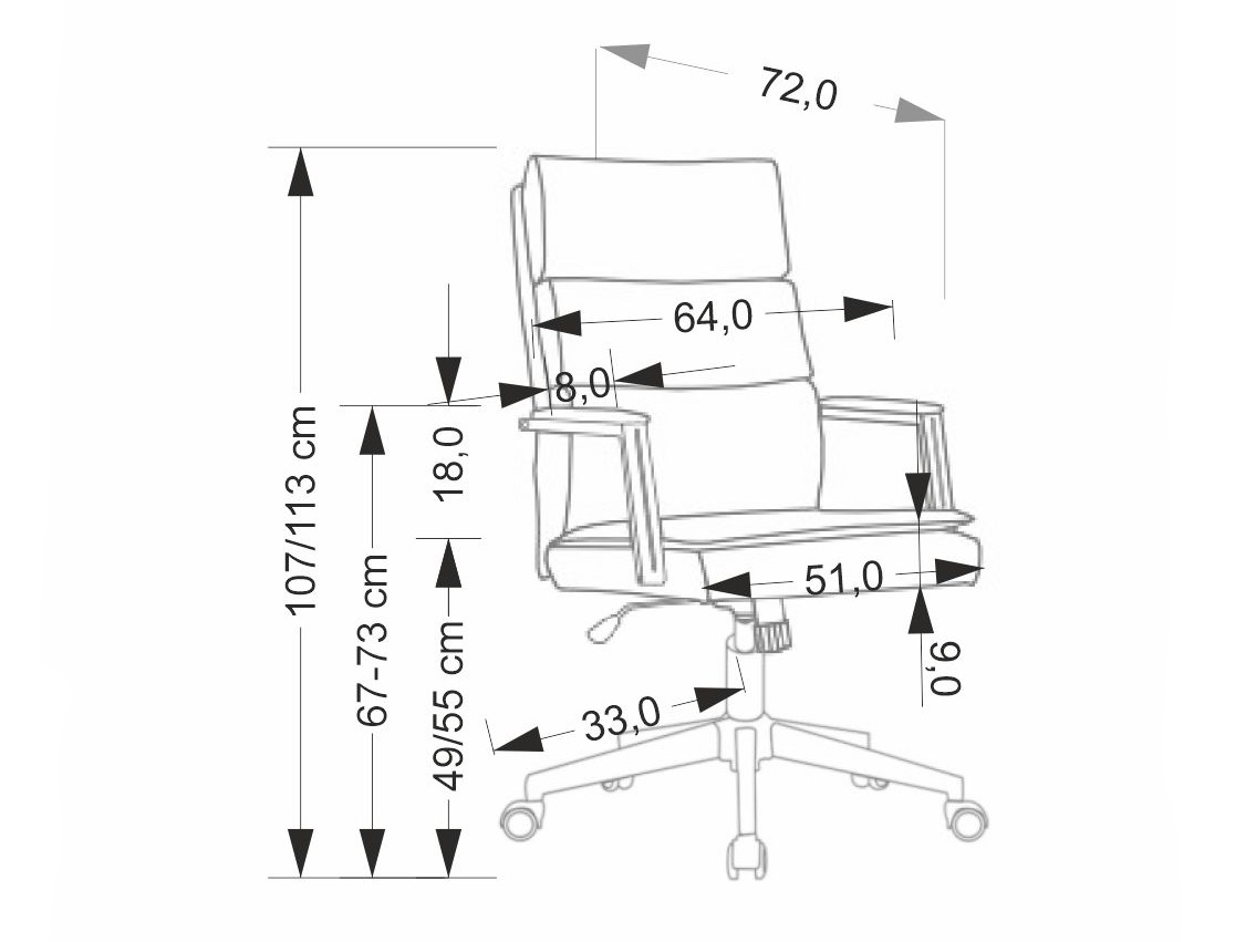 Chaise de bureau Houston 2001 (Gris clair)