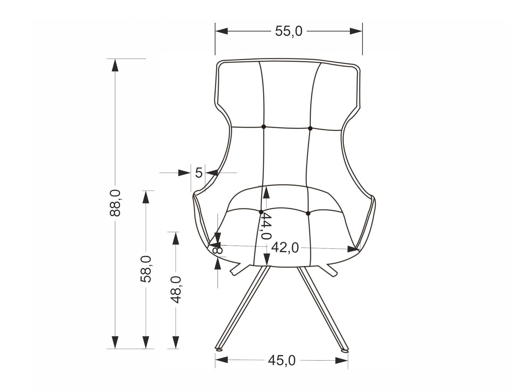 Chaise Houston 2055 (Beige)