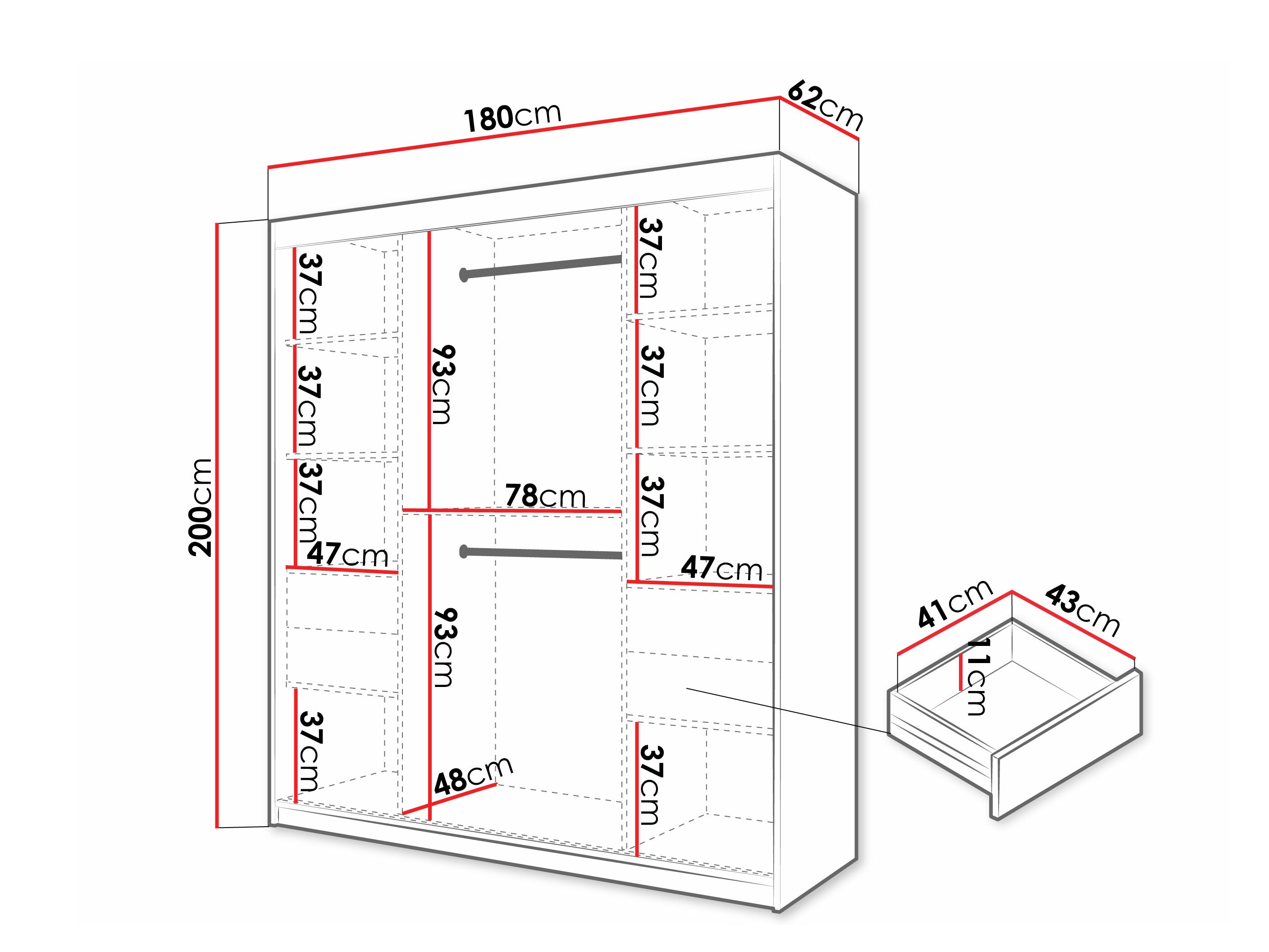 Armoire Hartford 575 (Blanc)