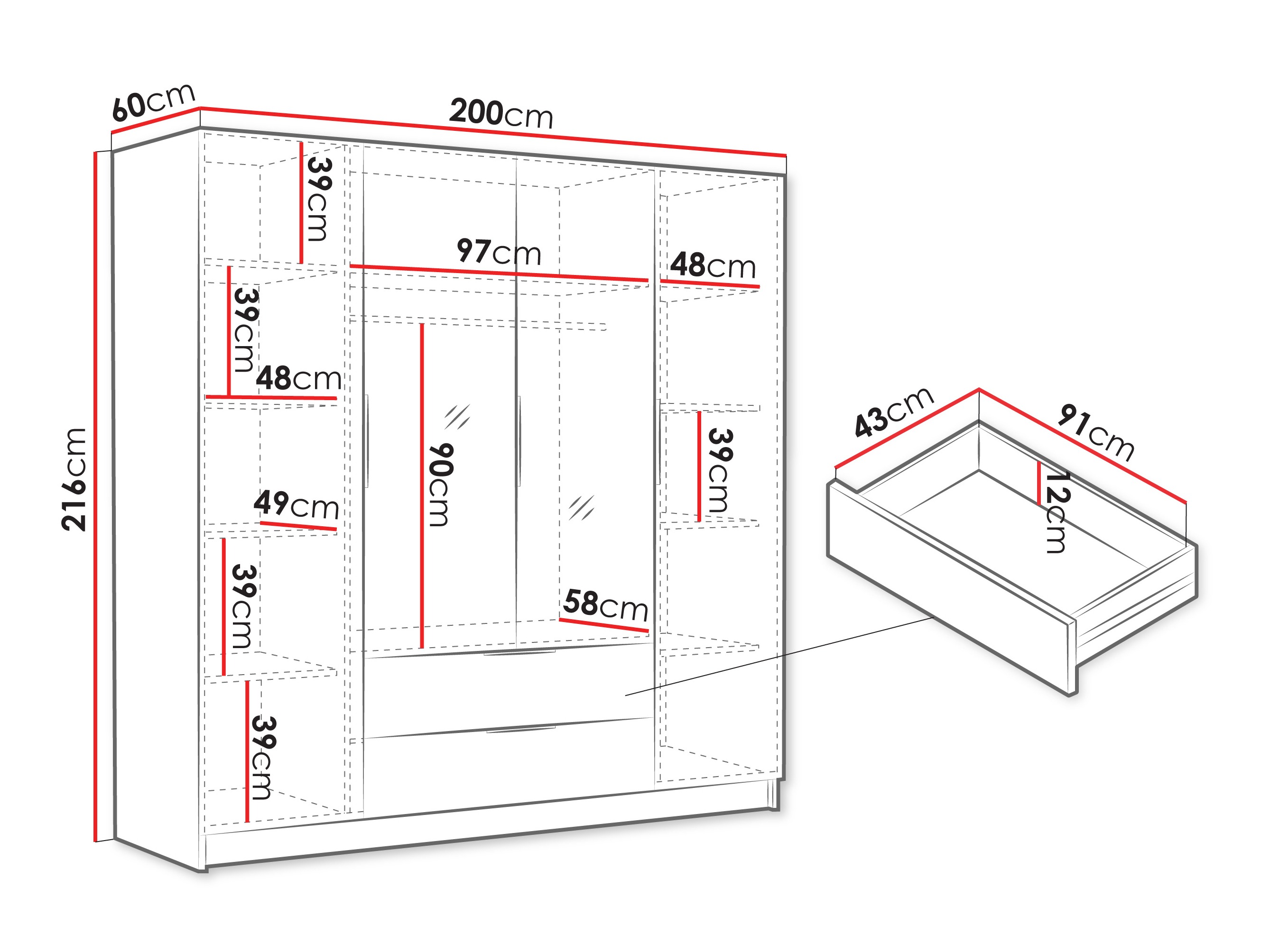 Armoire Closico 201 (Chêne)