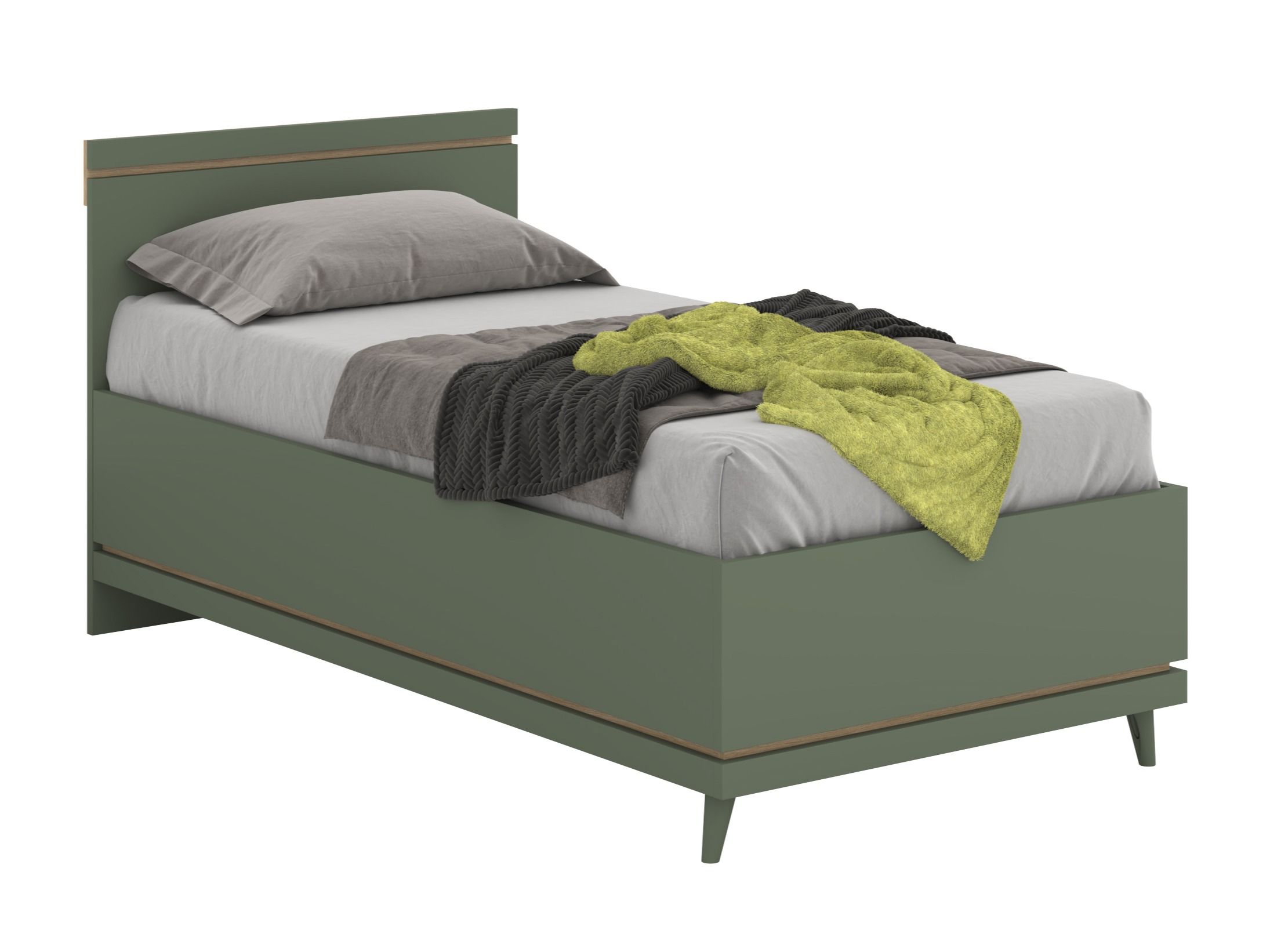 Lit Fertalu 107 (Vert + Chêne)