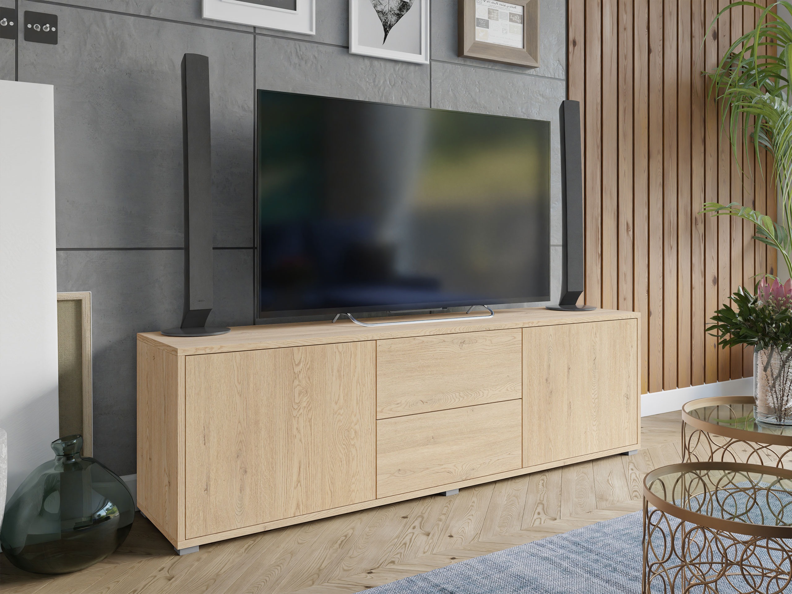 Meuble TV Comfivo Tutela (Chêne)