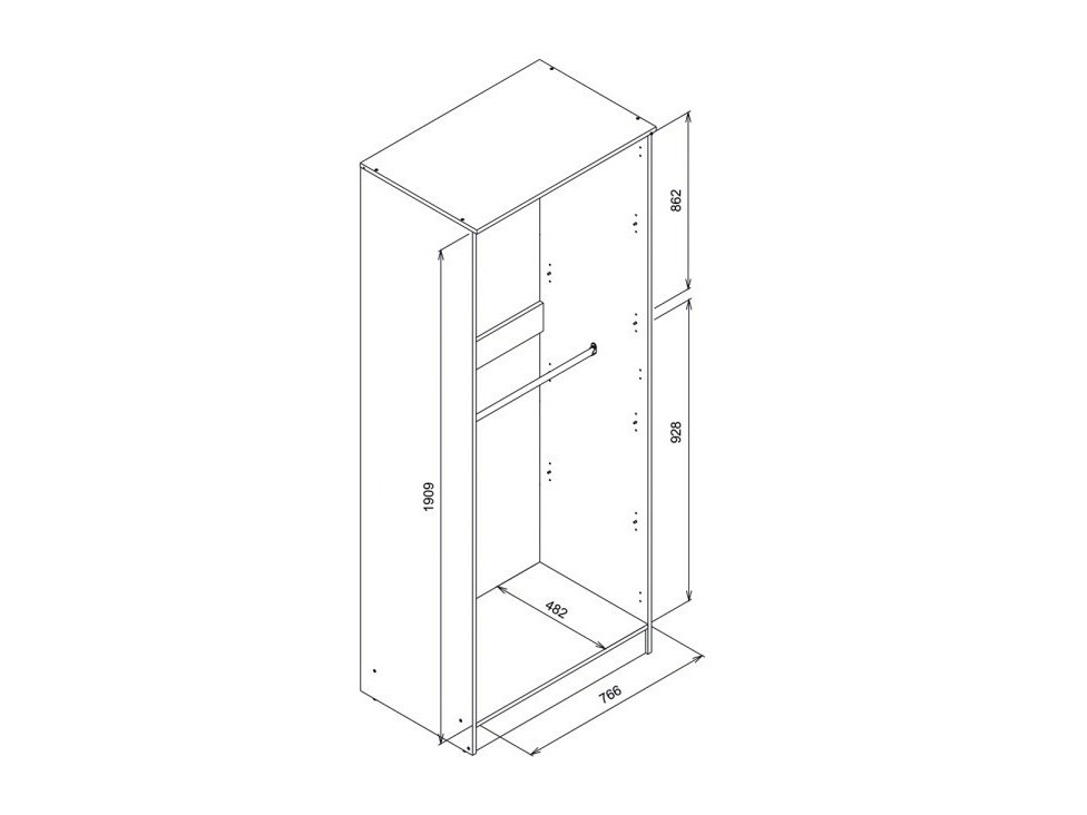 Armoire Orlando 221 (Chêne clair)