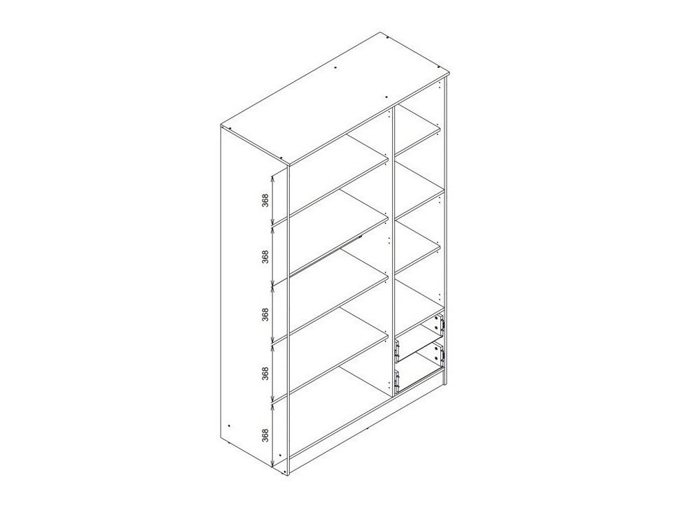 Armoire Orlando 222 (Blanc)