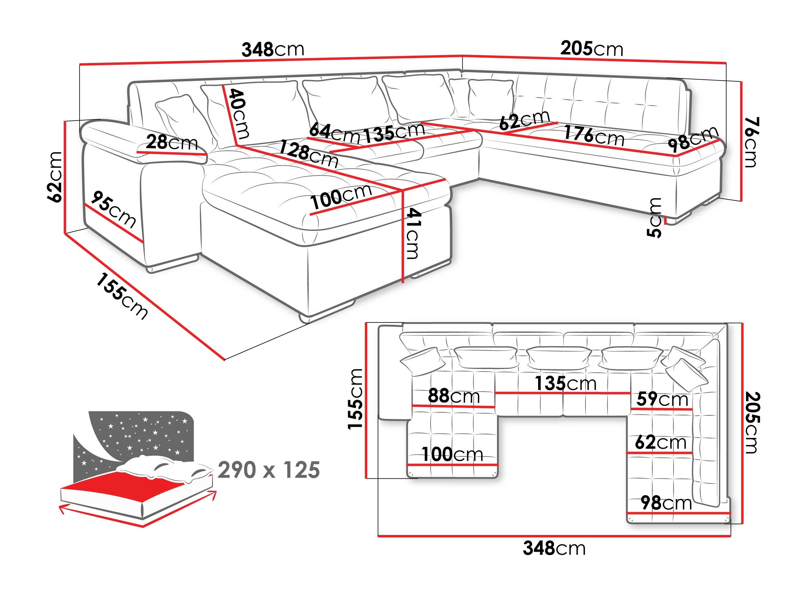 Canapé d'angle Comfivo Gemma VI (Manza 22)