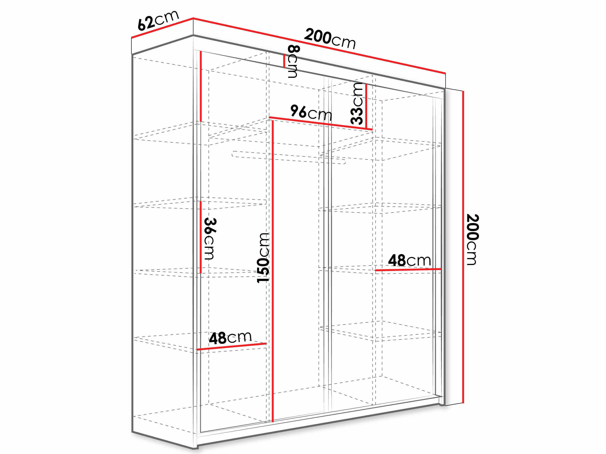 Armoire Dover 108 (Blanc)