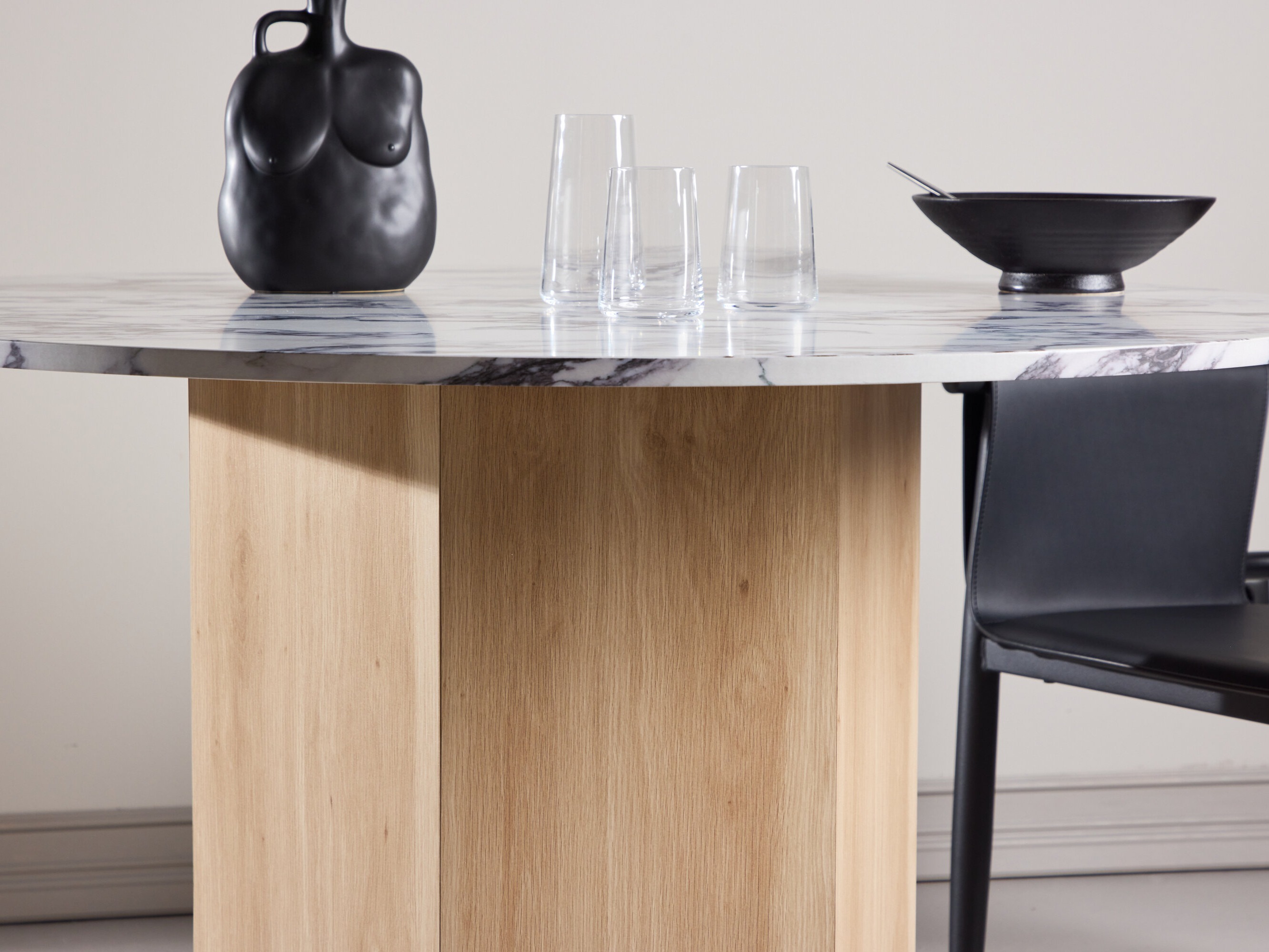 Table Dallas 4894 (Marbre gris + Brun clair)