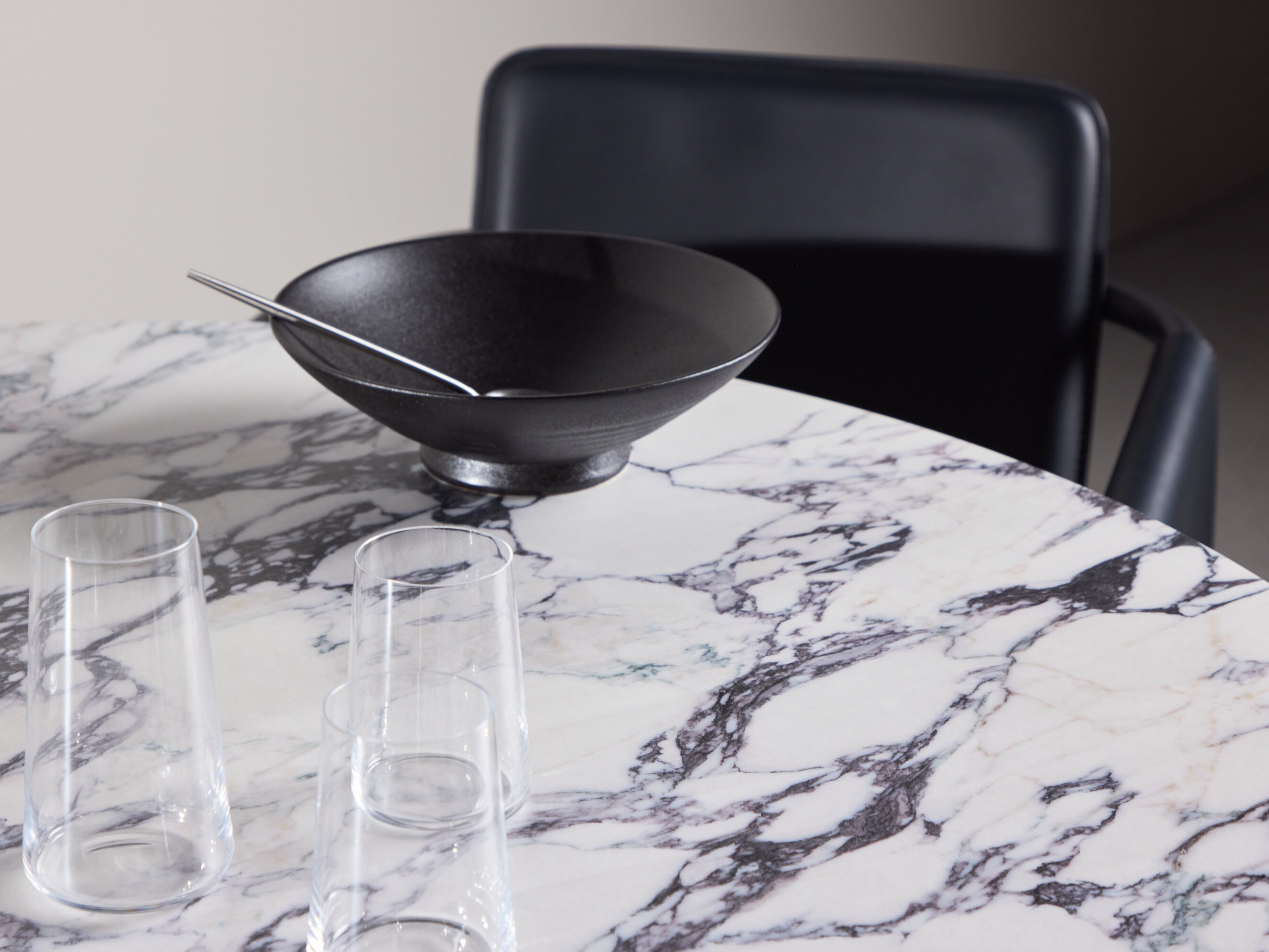 Table Dallas 4894 (Marbre gris + Brun clair)