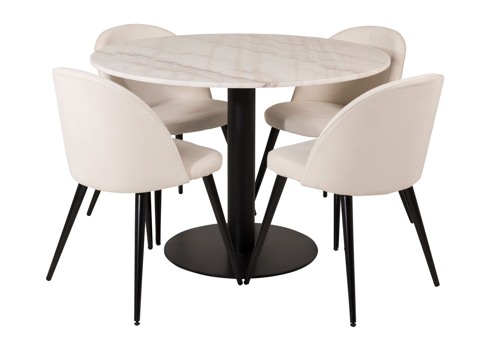 Salle à manger complète Dallas 1297 (Beige + Noir)