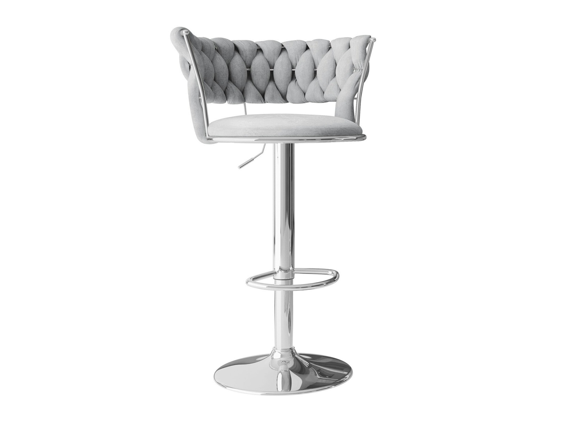 Chaise de bar Comfivo Hilaritas III (Argent + Gris)