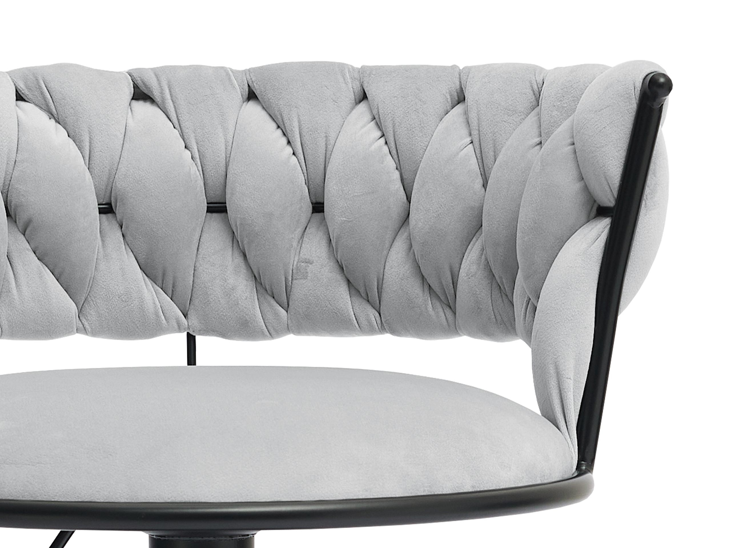 Chaise de bar Comfivo Hilaritas III (Argent + Gris)