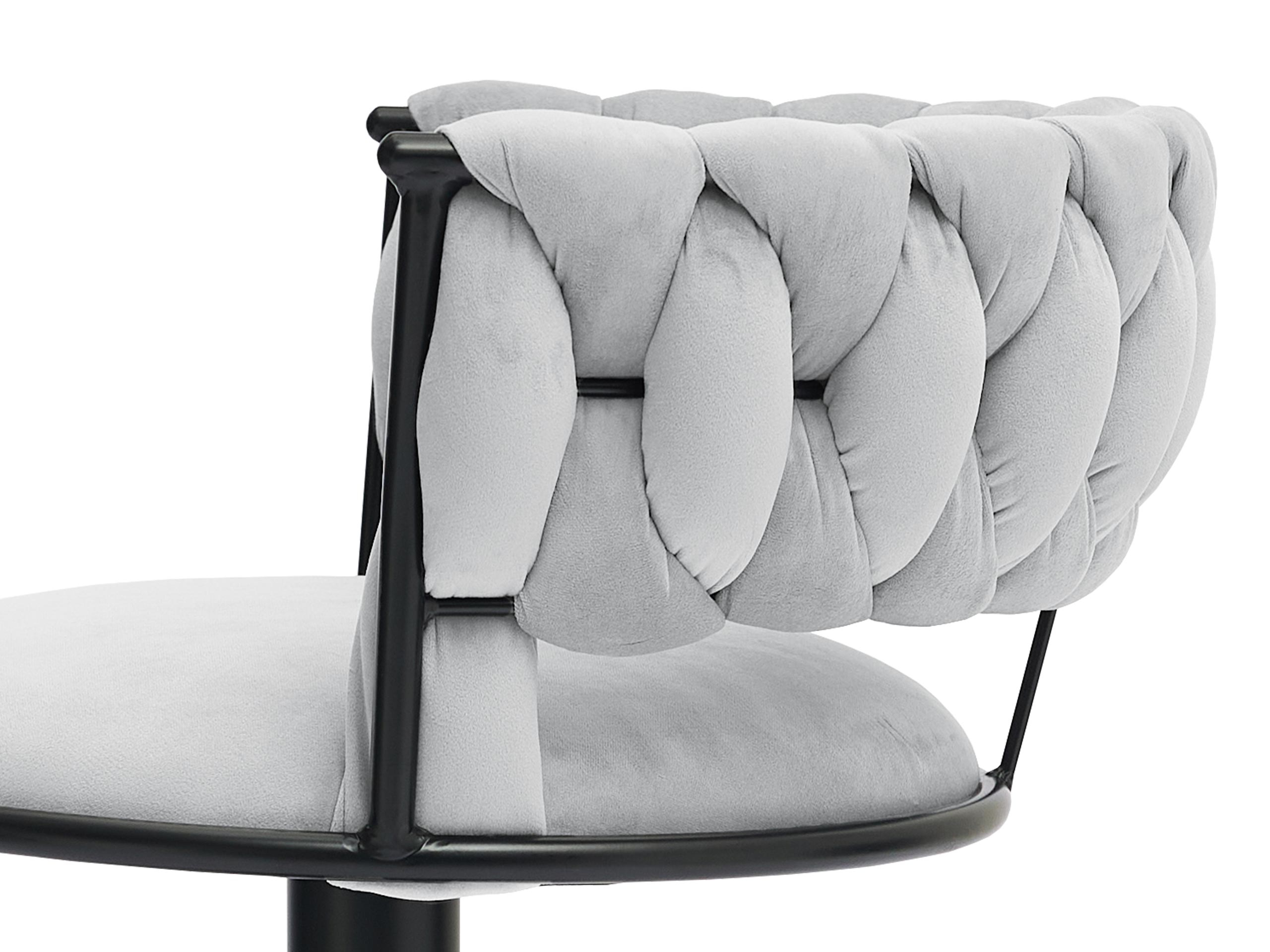 Chaise de bar Comfivo Hilaritas III (Argent + Gris)