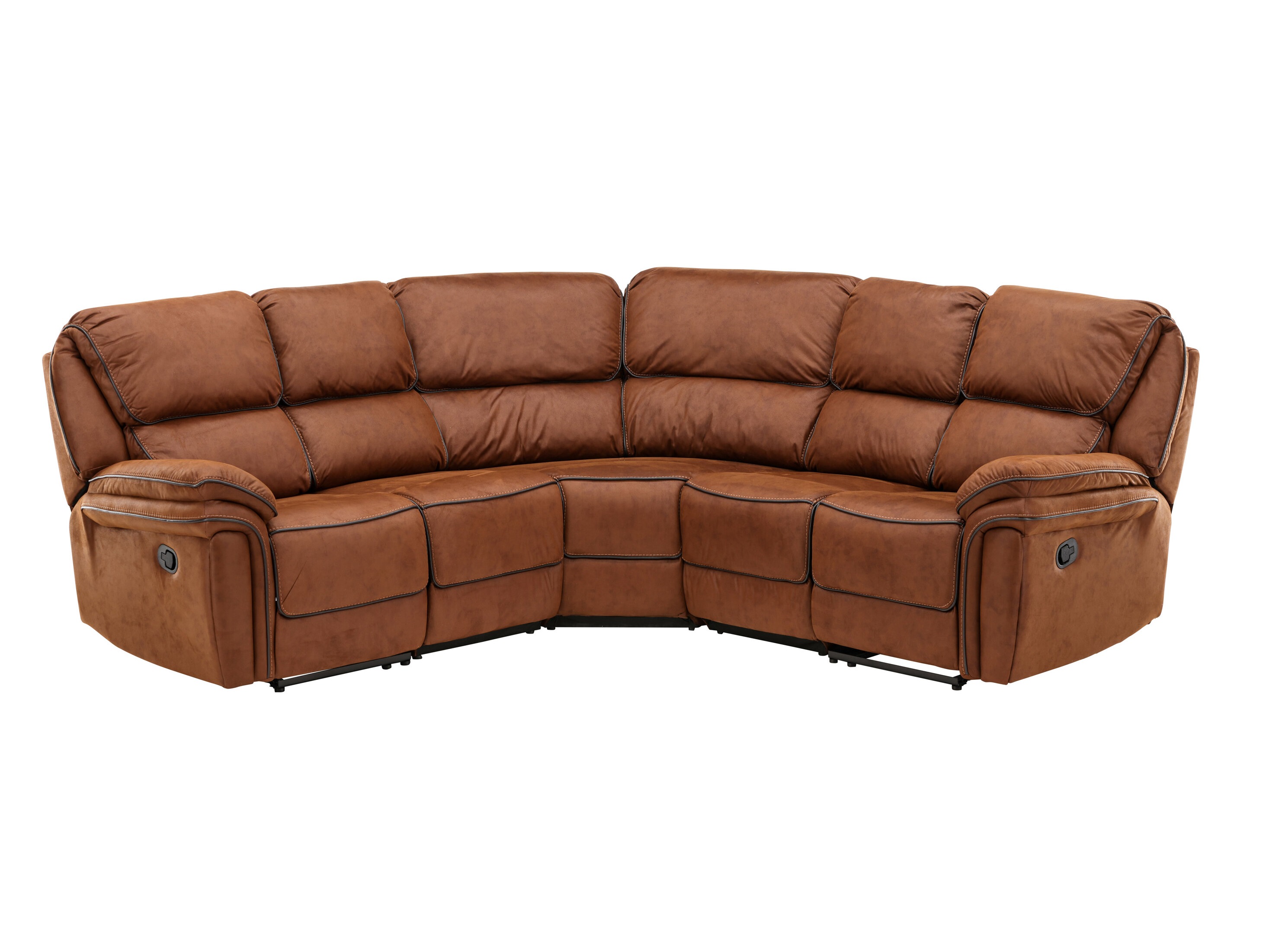 Canapé d'angle inclinable Dallas 4723 (Marron)