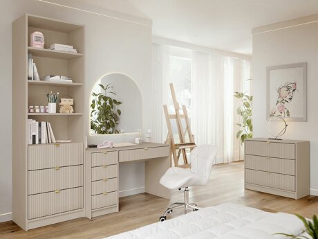 Ensemble de bureau à domicile Comfivo Larmire 120 (Beige)