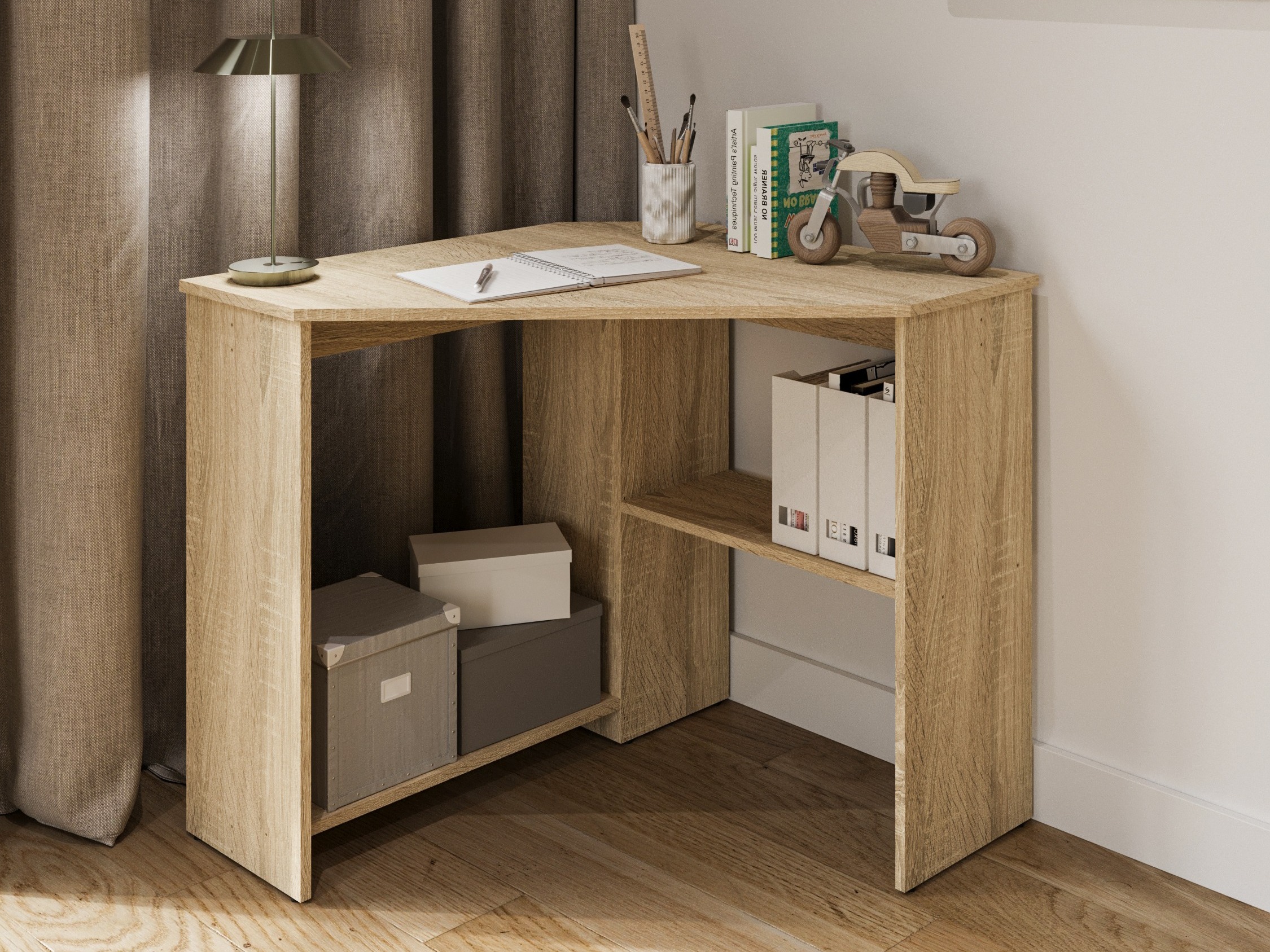 Bureau d'angle Austin 302 (Sonoma chêne)