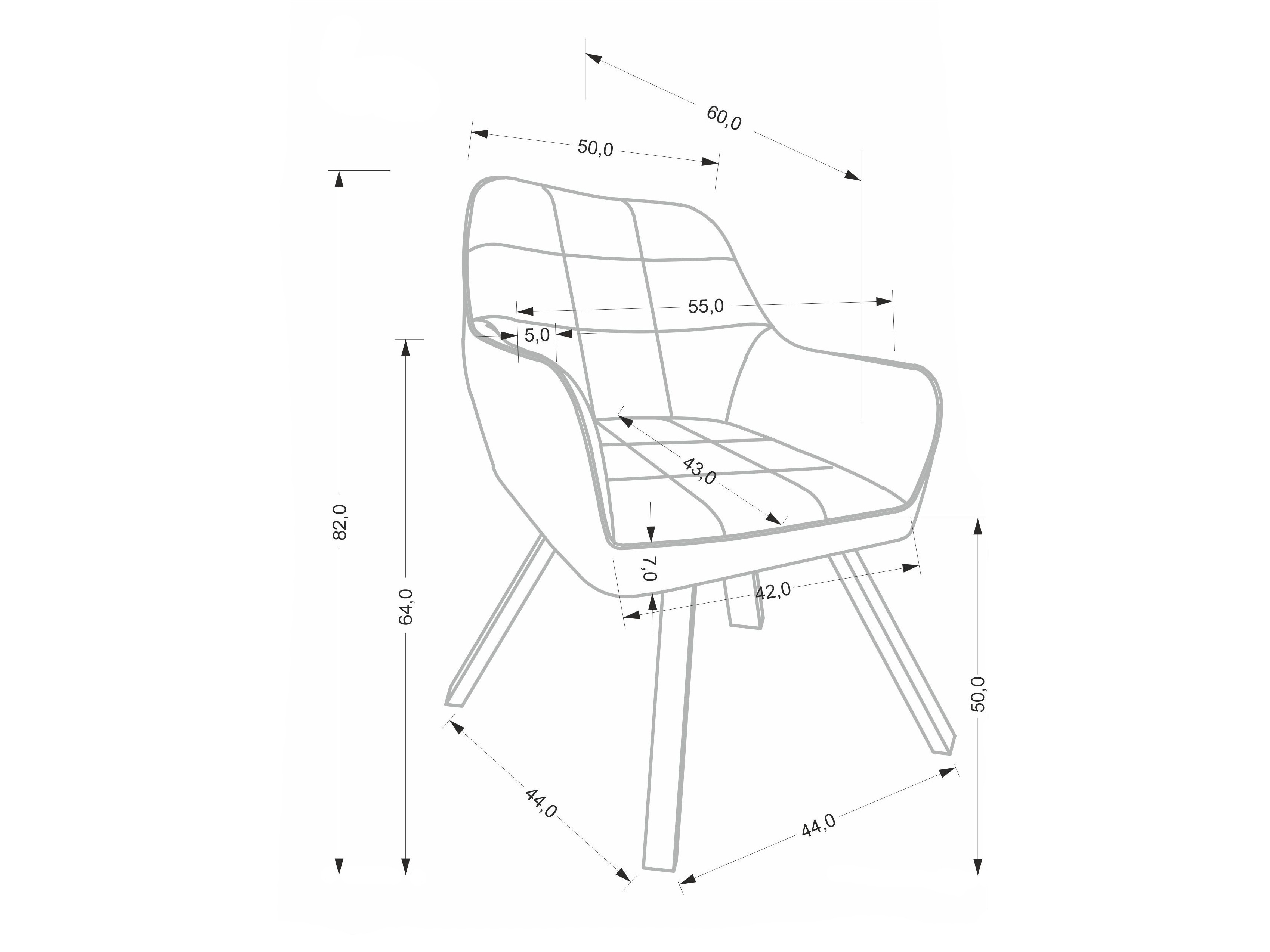 Chaise Houston 2070 (Gris)