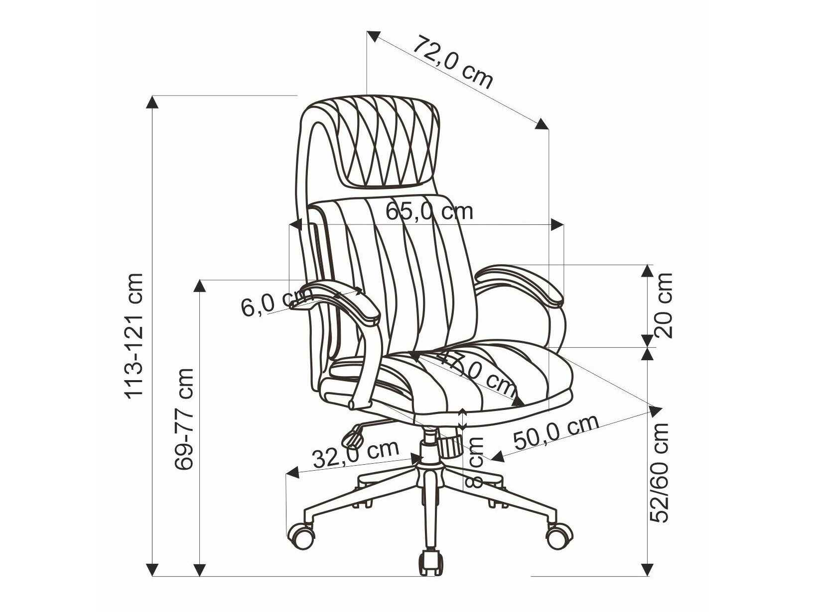 Chaise de bureau Houston 1606