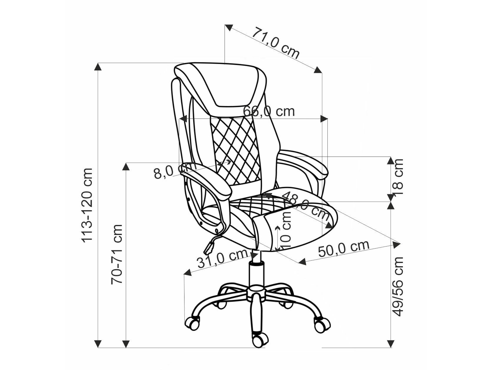 Chaise de bureau Houston 1602 (Gris)