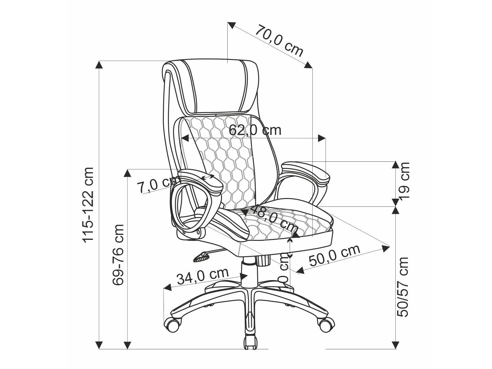 Chaise de bureau Houston 1608