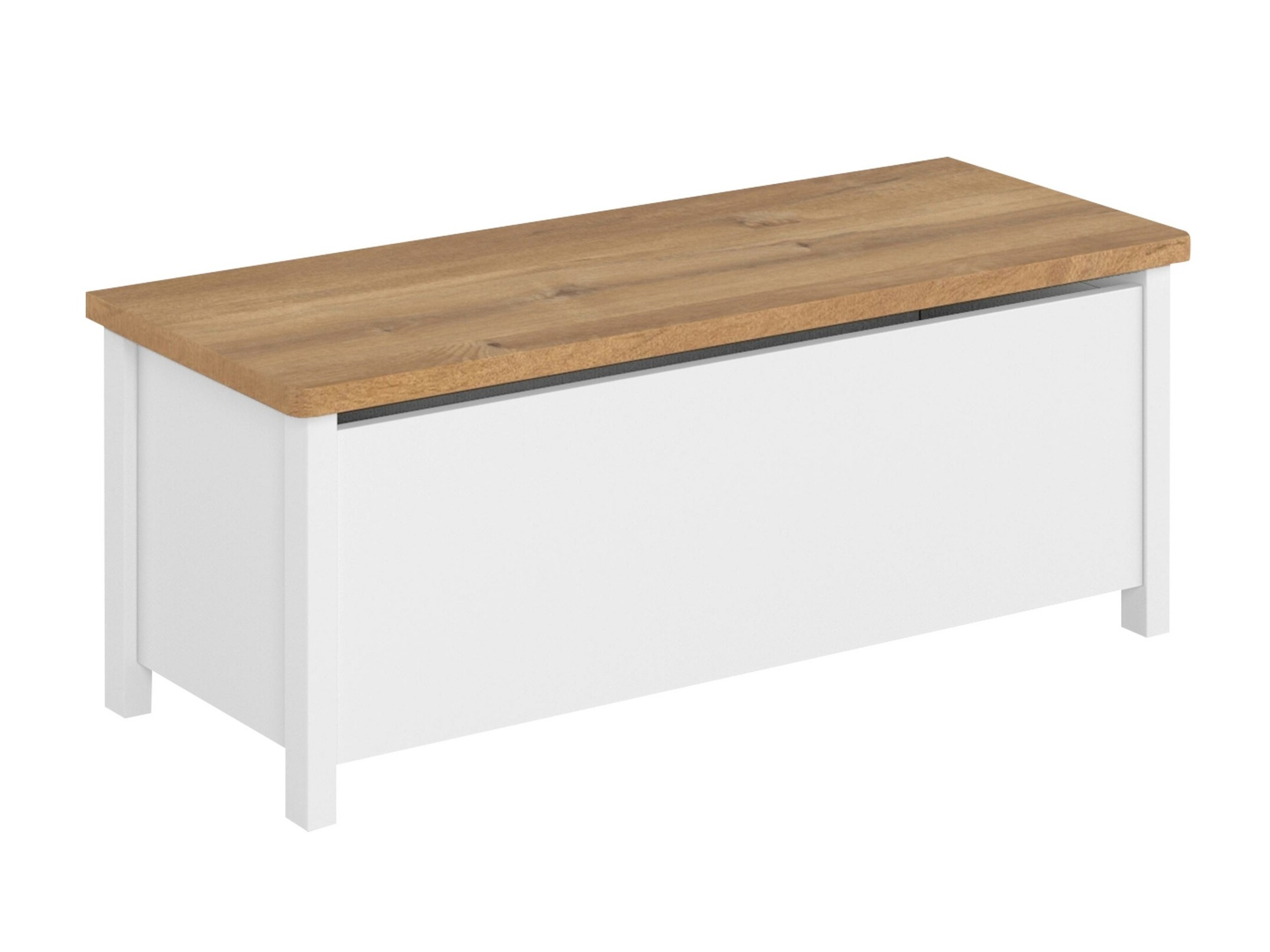 Boîte de rangement Romelbo 143 (Blanc + Chêne)
