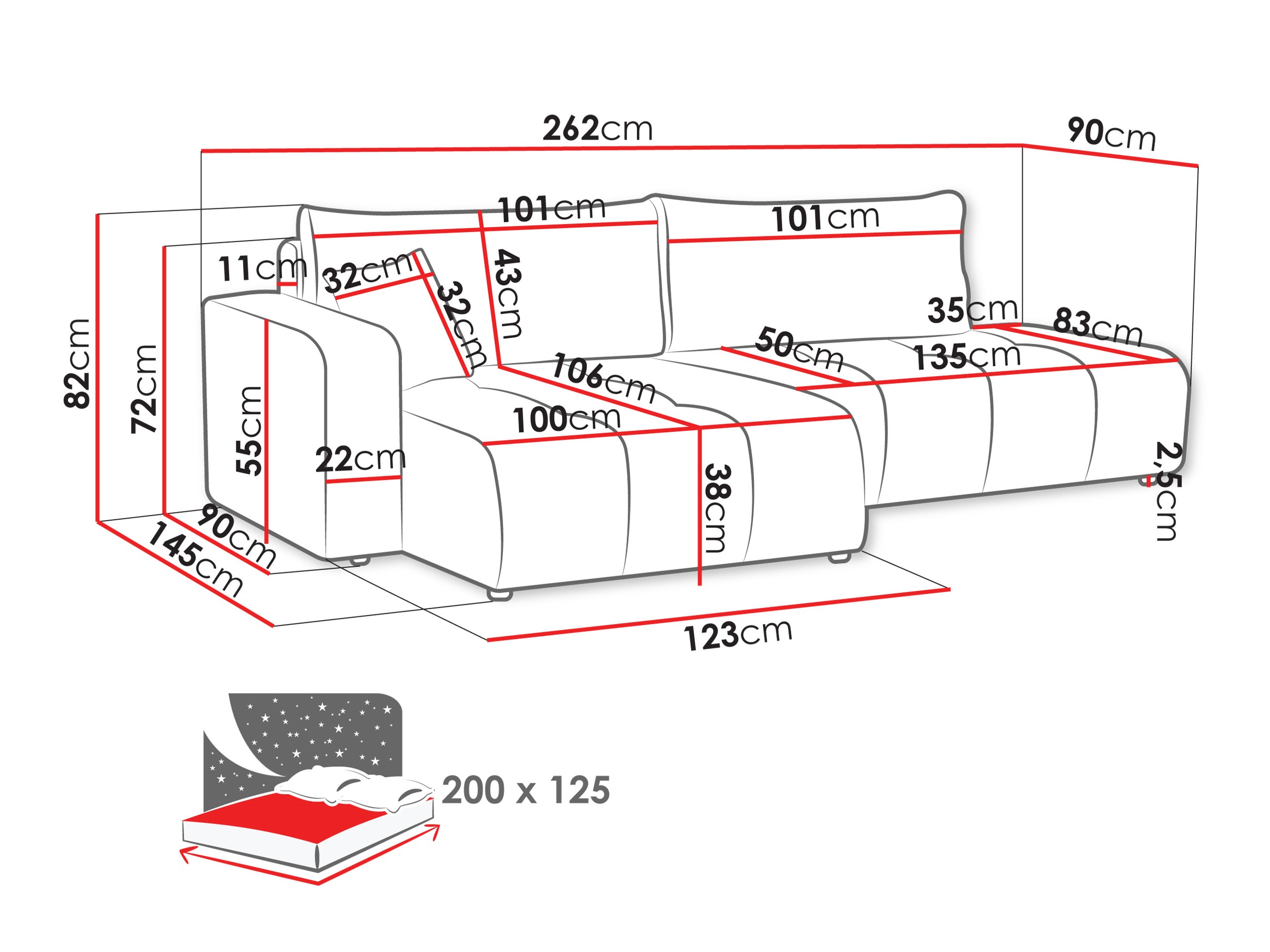 Canapé d'angle Comfivo Laurus III (Coral 75)